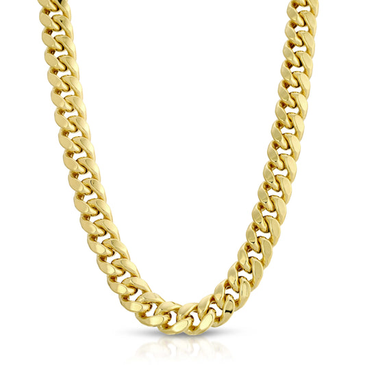11.0MM MIAMI CUBAN LINK - HOLLOW 10K GOLD CHAIN - BOX CLASP LOCK