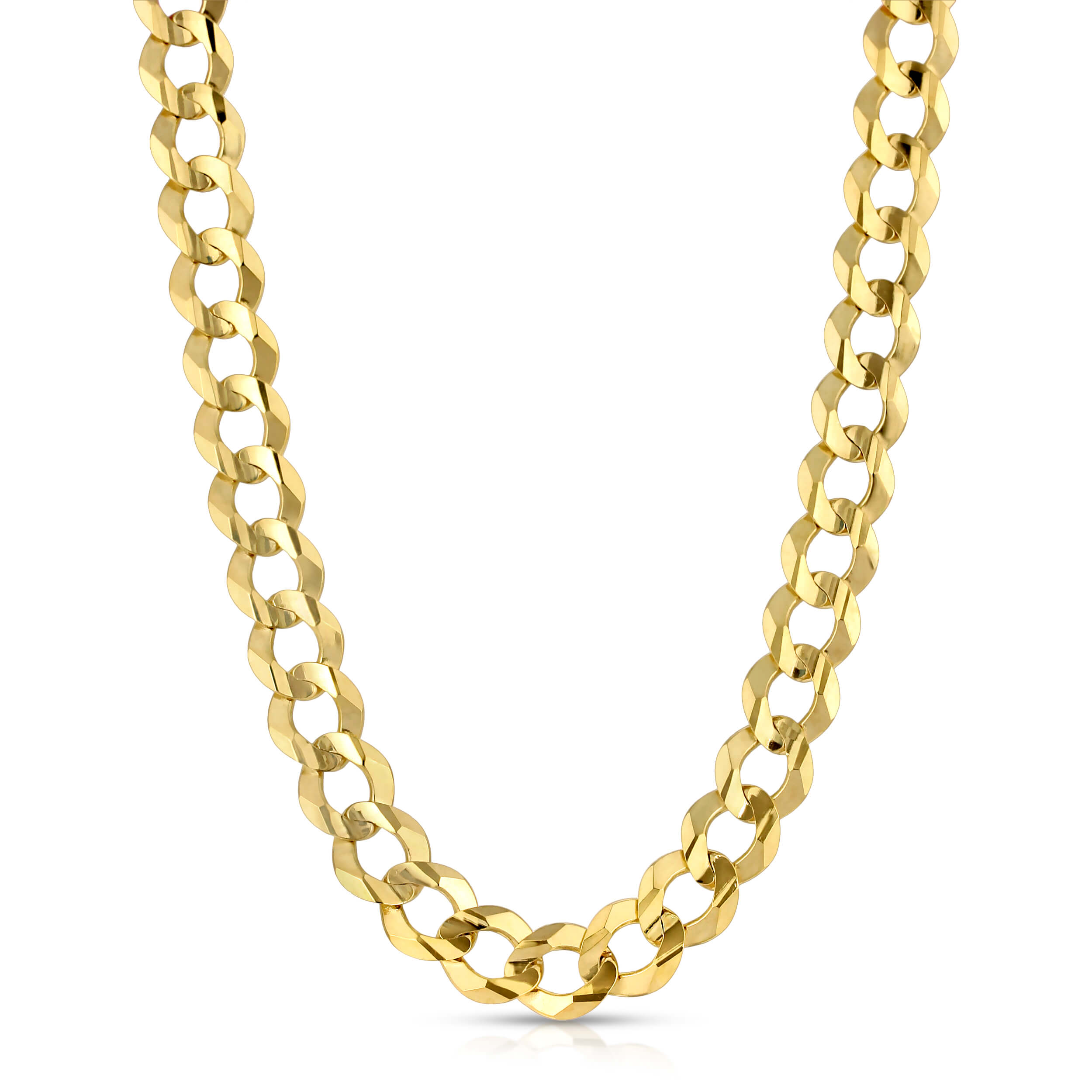 11.0MM CUBAN LINK (FLAT CURB) - SOLID 10K GOLD CHAIN
