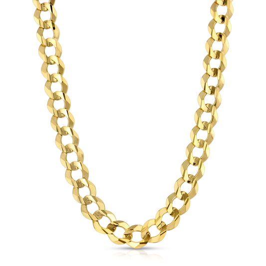 11.0MM CUBAN LINK (FLAT CURB) - SOLID 10K GOLD CHAIN