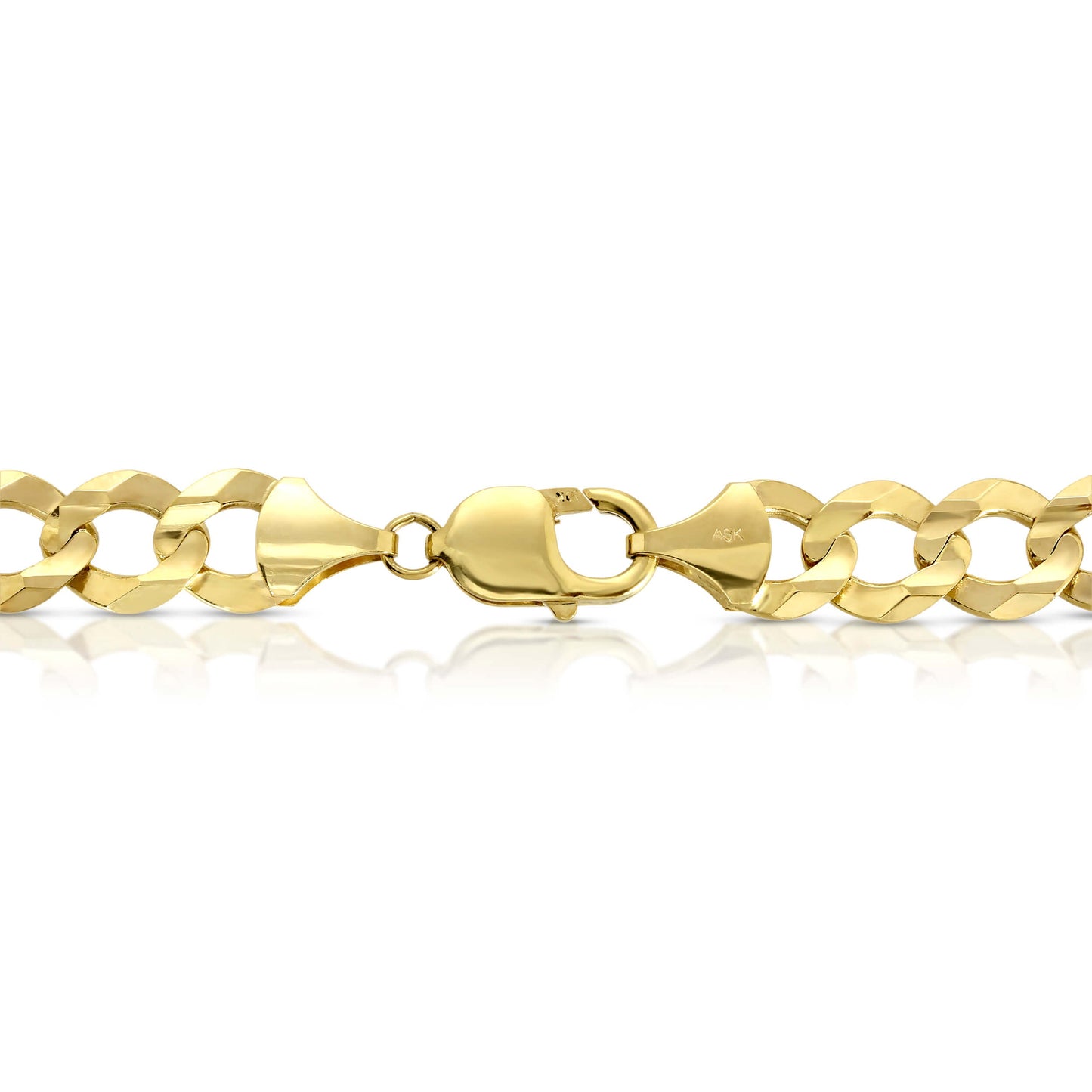 11.0MM CUBAN LINK (FLAT CURB) - SOLID 10K GOLD CHAIN