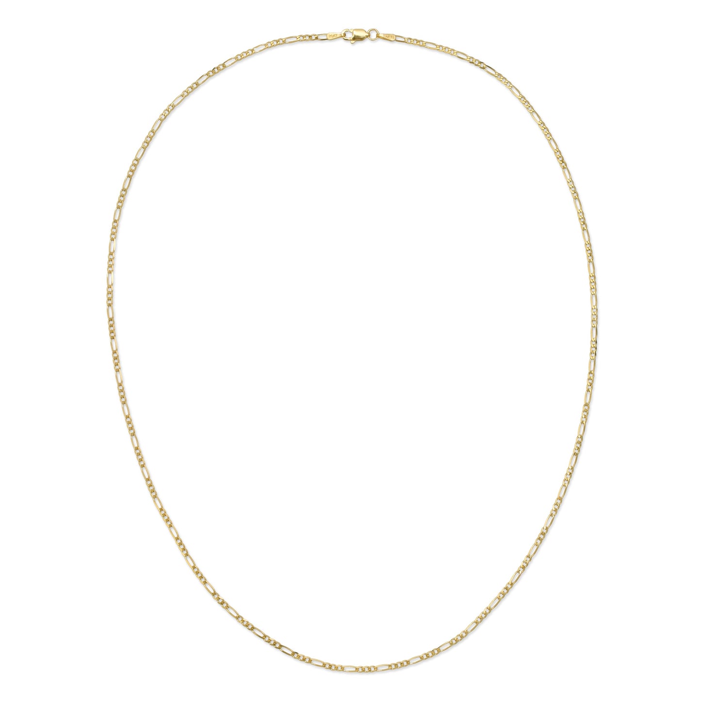 2.0MM FIGARO - SOLID 14K GOLD CHAIN