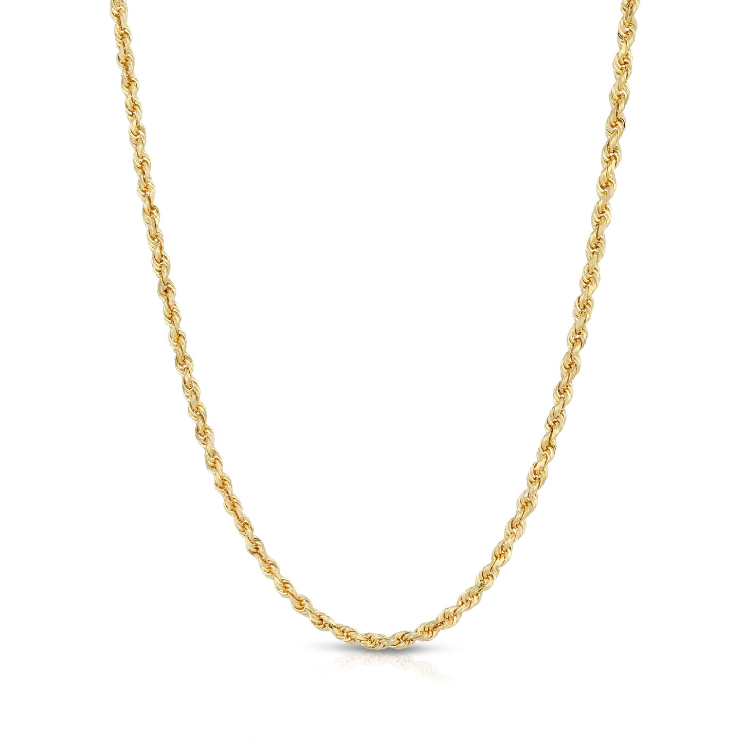 2.5MM D/C ROPE - HOLLOW 10K GOLD CHAIN