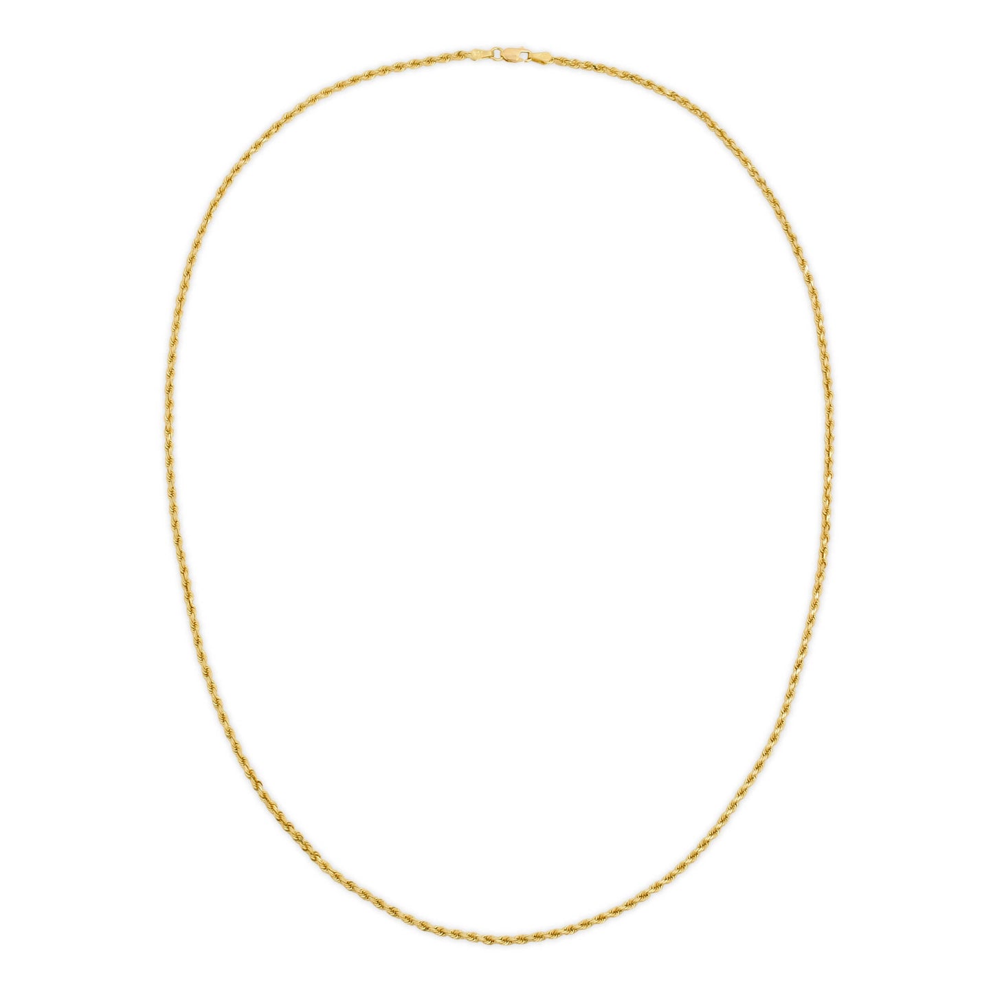 2.5MM D/C ROPE - HOLLOW 10K GOLD CHAIN
