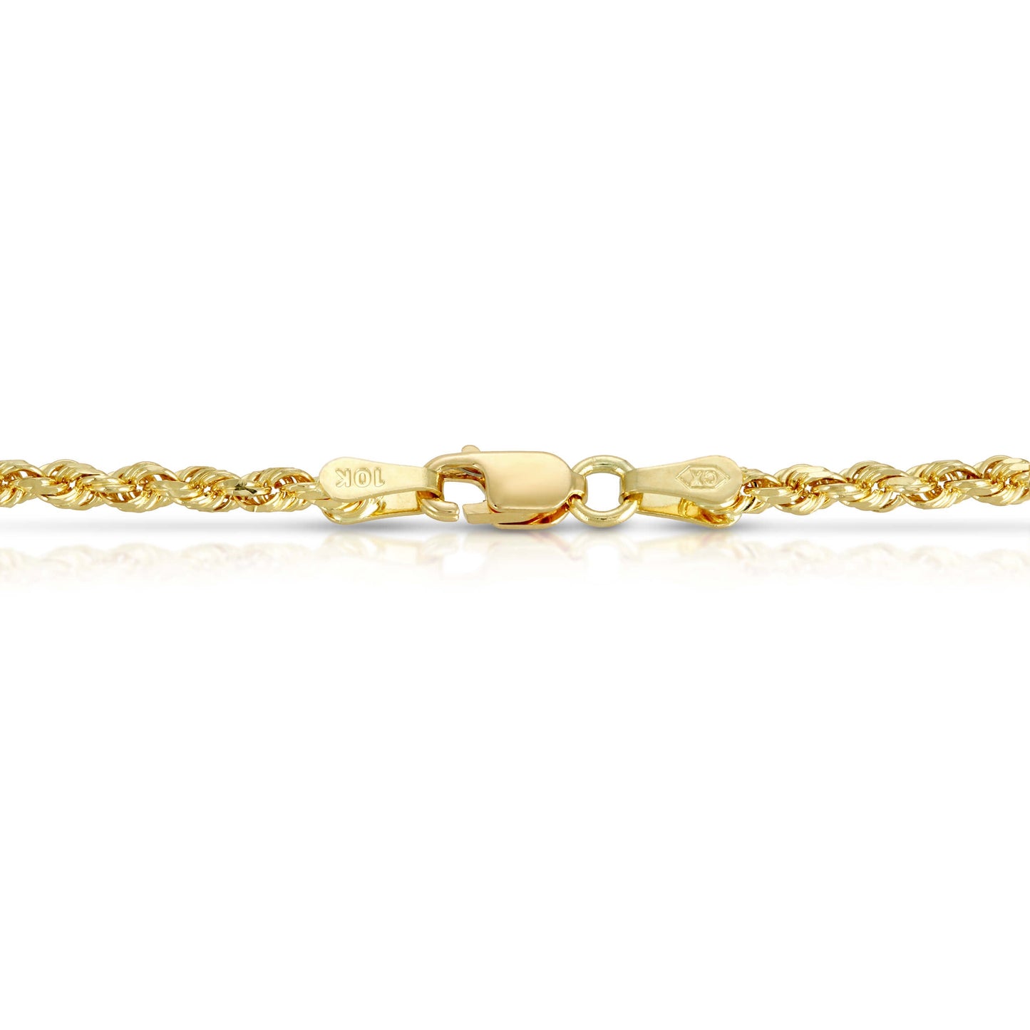 2.5MM D/C ROPE - HOLLOW 10K GOLD CHAIN