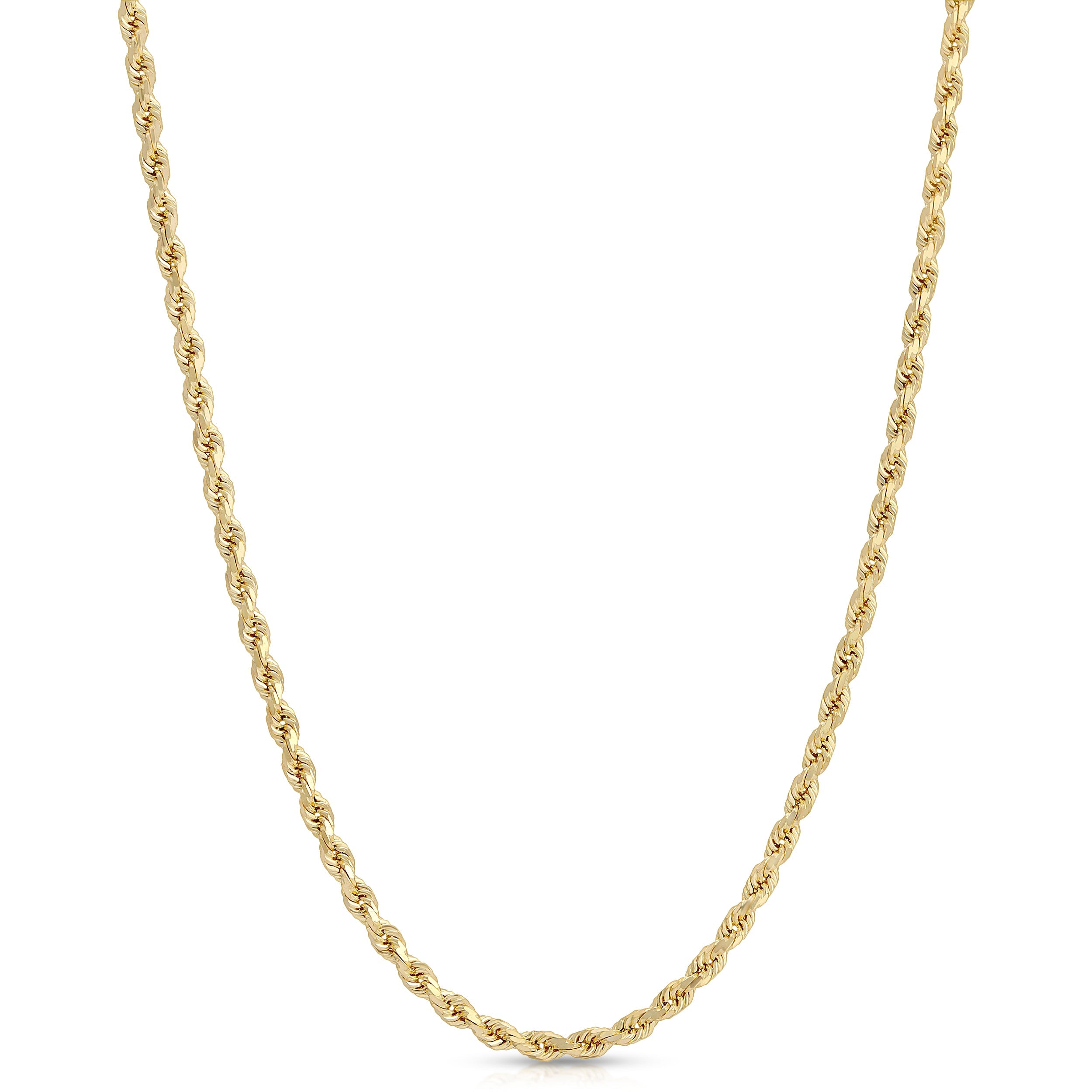 3.0MM D/C ROPE - SOLID 14K GOLD CHAIN