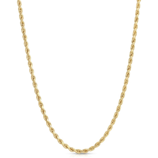 3.0MM D/C ROPE - SOLID 14K GOLD CHAIN