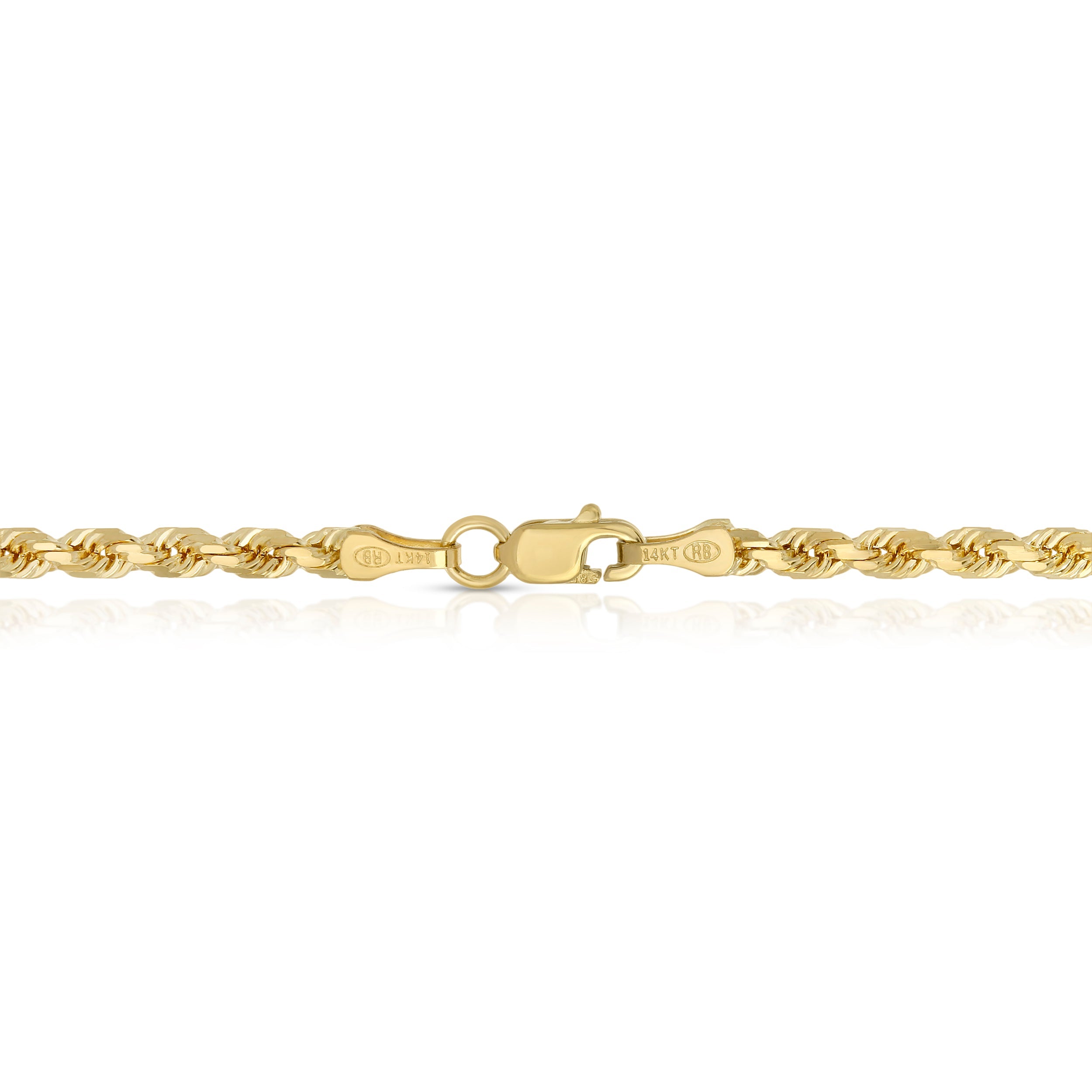 3.0MM D/C ROPE - SOLID 14K GOLD CHAIN