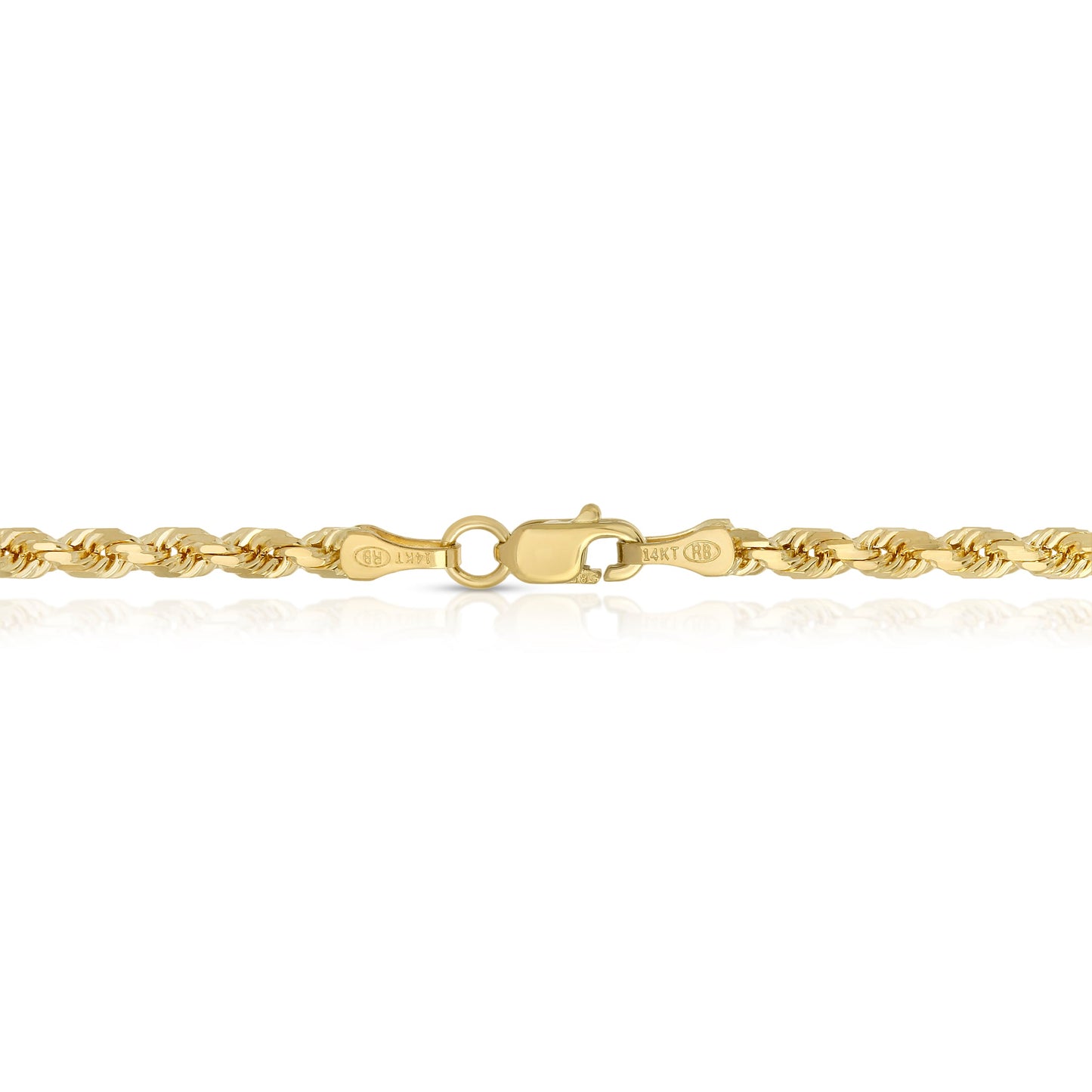 3.0MM D/C ROPE - SOLID 14K GOLD CHAIN
