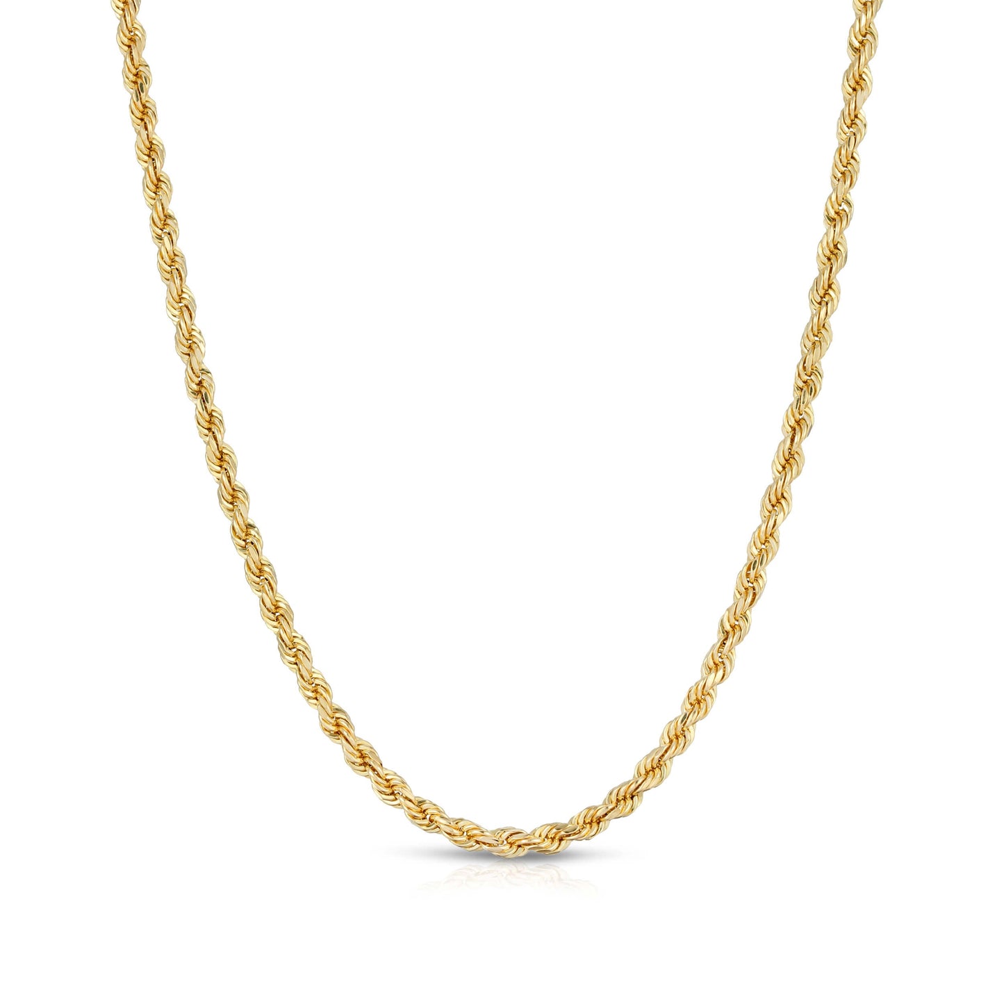 3.0MM D/C ROPE - HOLLOW 10K GOLD CHAIN