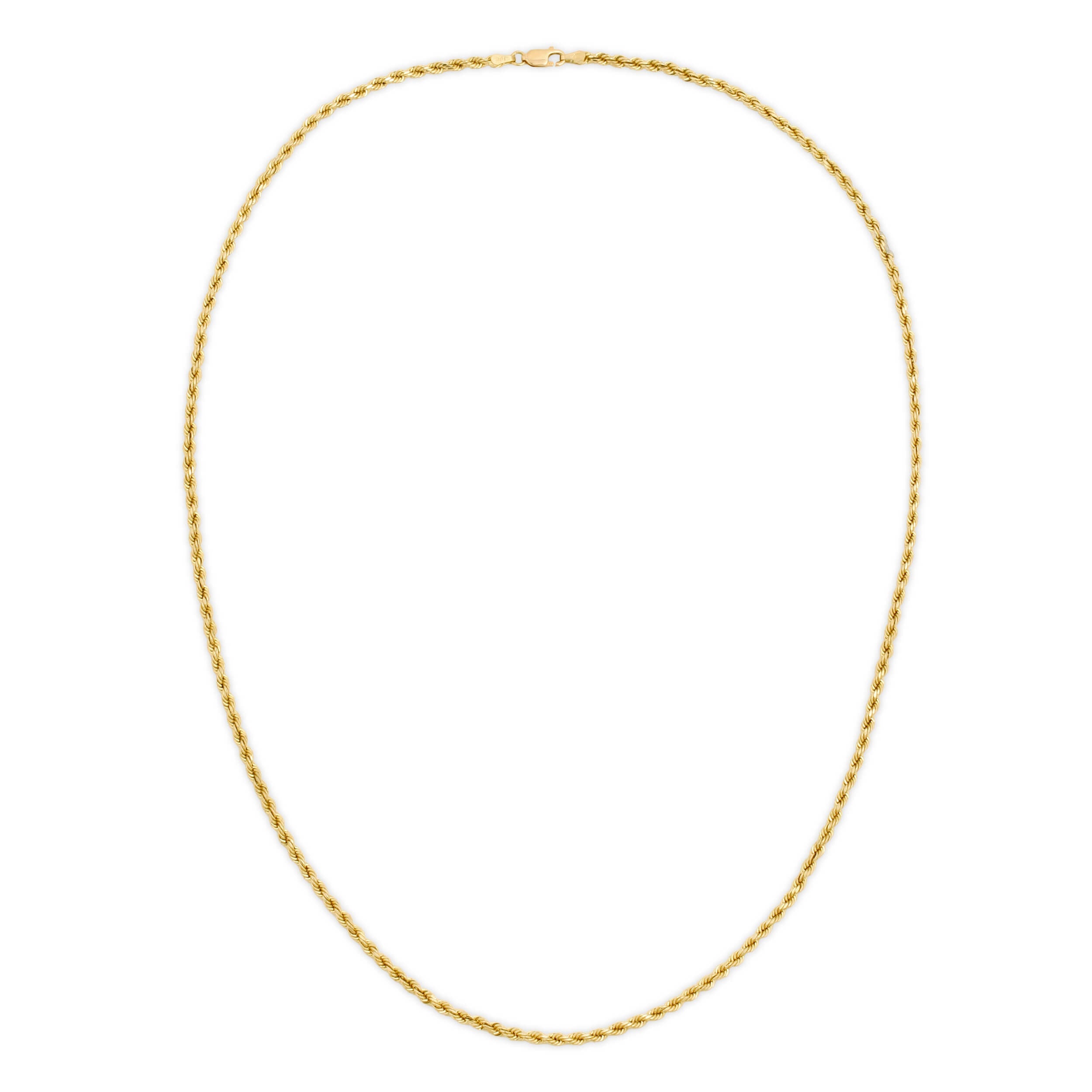 3.0MM D/C ROPE - HOLLOW 10K GOLD CHAIN