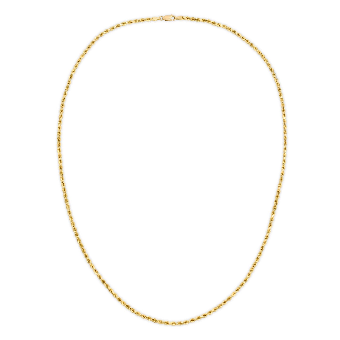 3.0MM D/C ROPE - HOLLOW 10K GOLD CHAIN