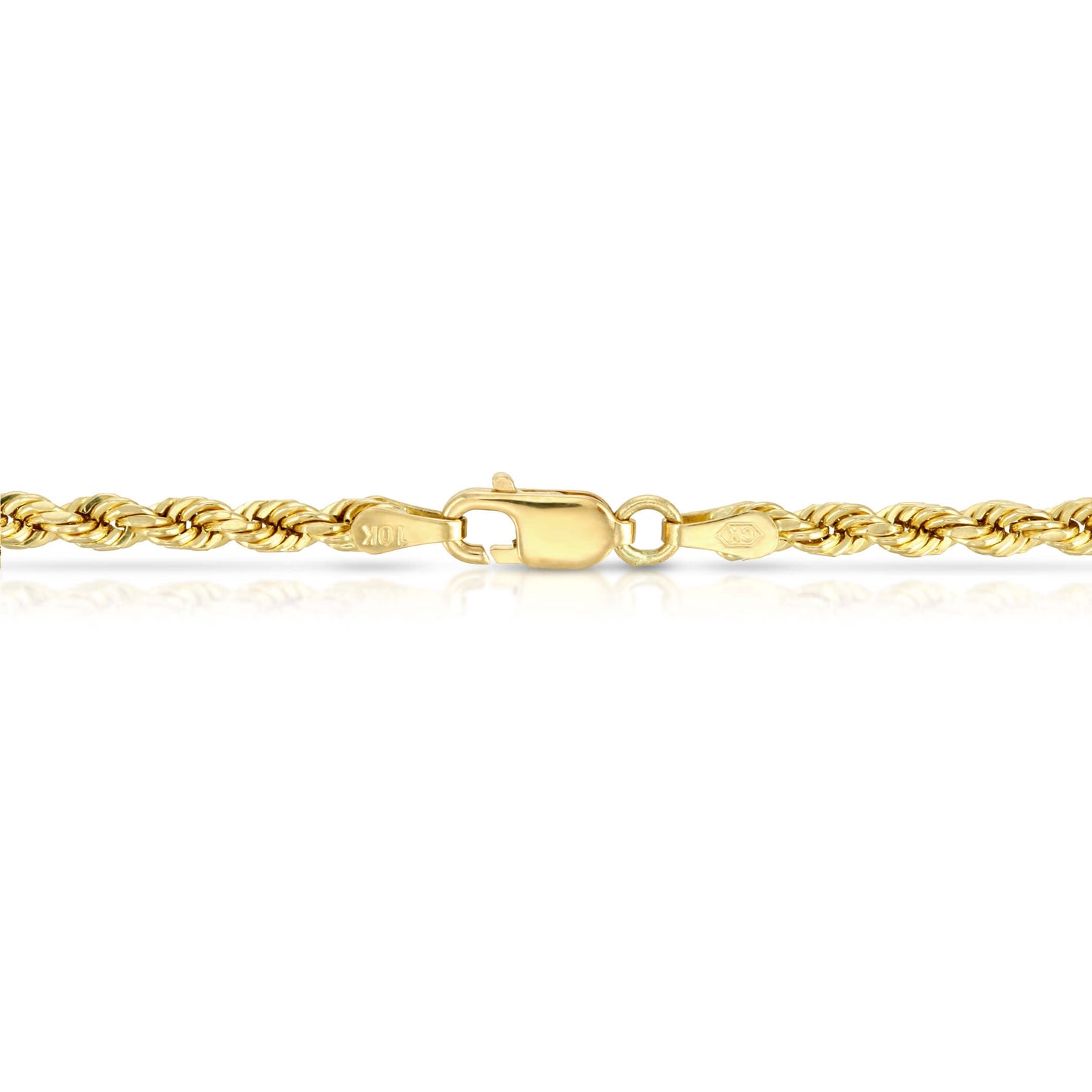 3.0MM D/C ROPE - HOLLOW 10K GOLD CHAIN