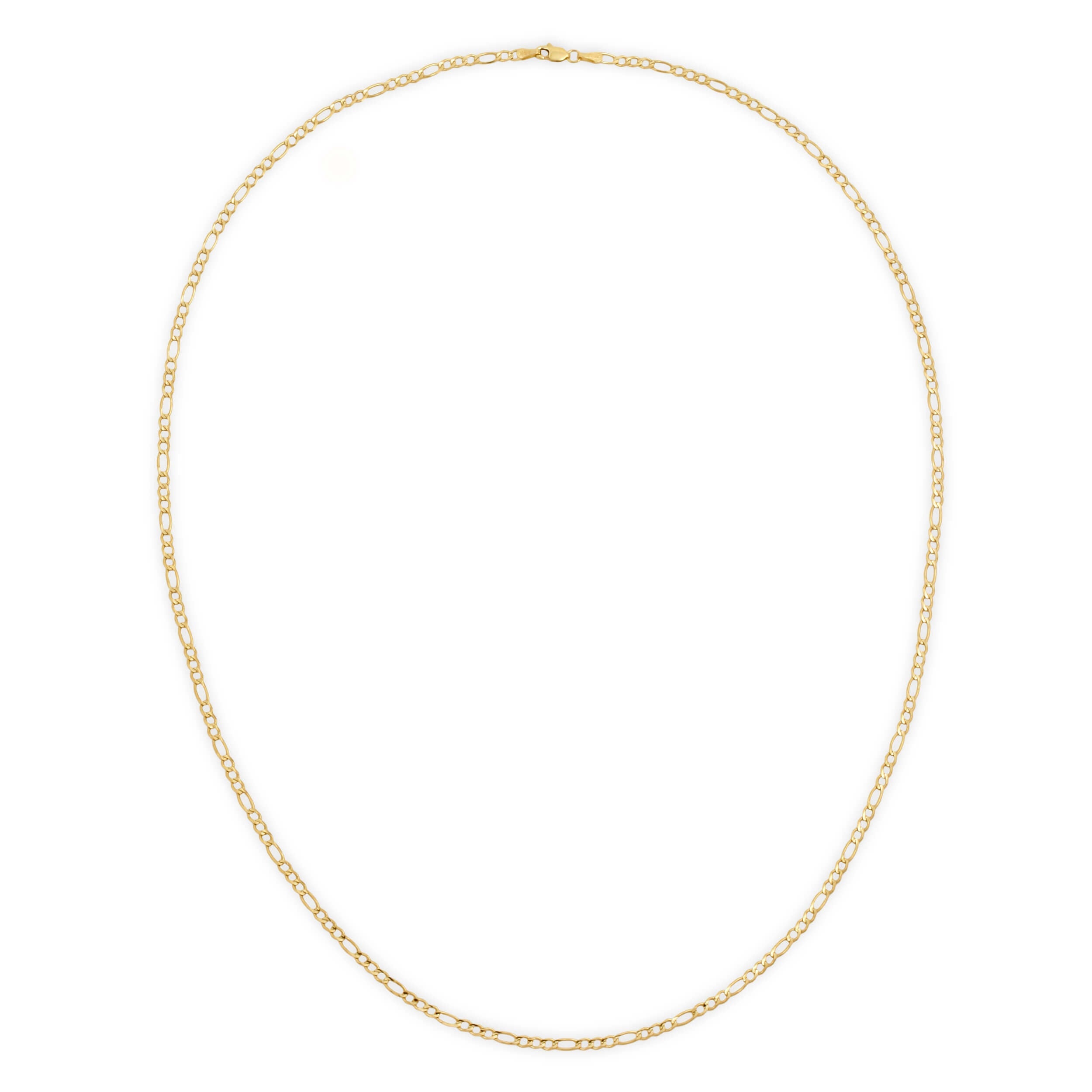 3.0MM FIGARO - SOLID 10K GOLD CHAIN