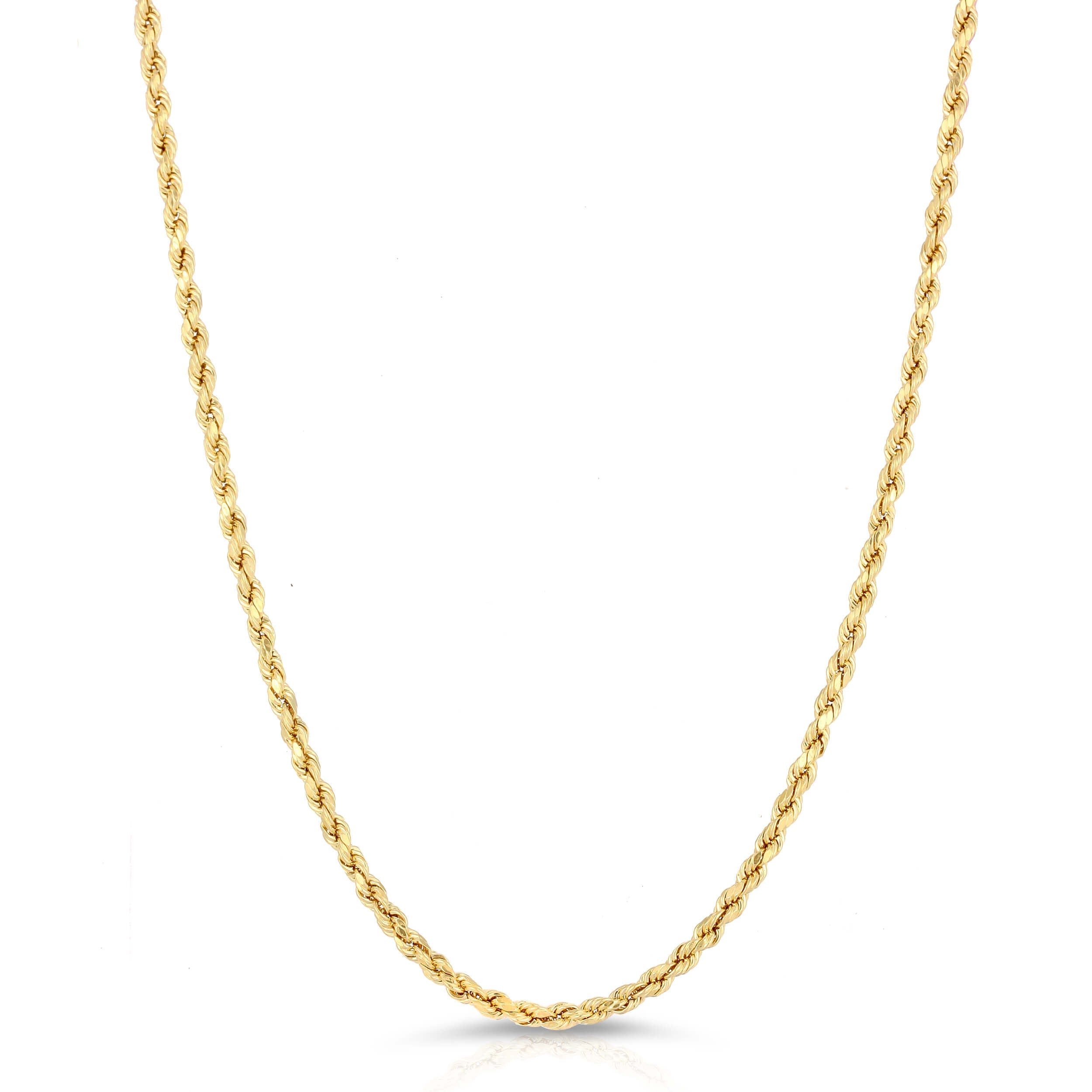3.0MM D/C ROPE - HOLLOW 14K GOLD CHAIN