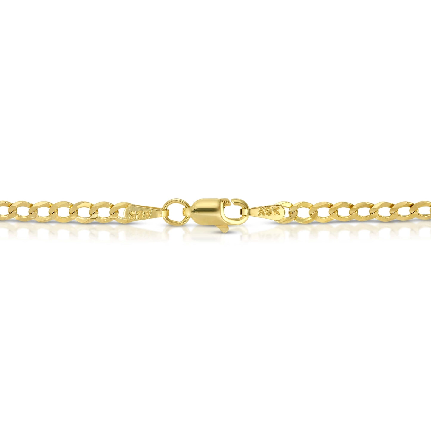 3.0MM CUBAN LINK (FLAT CURB) - SOLID 10K GOLD CHAIN