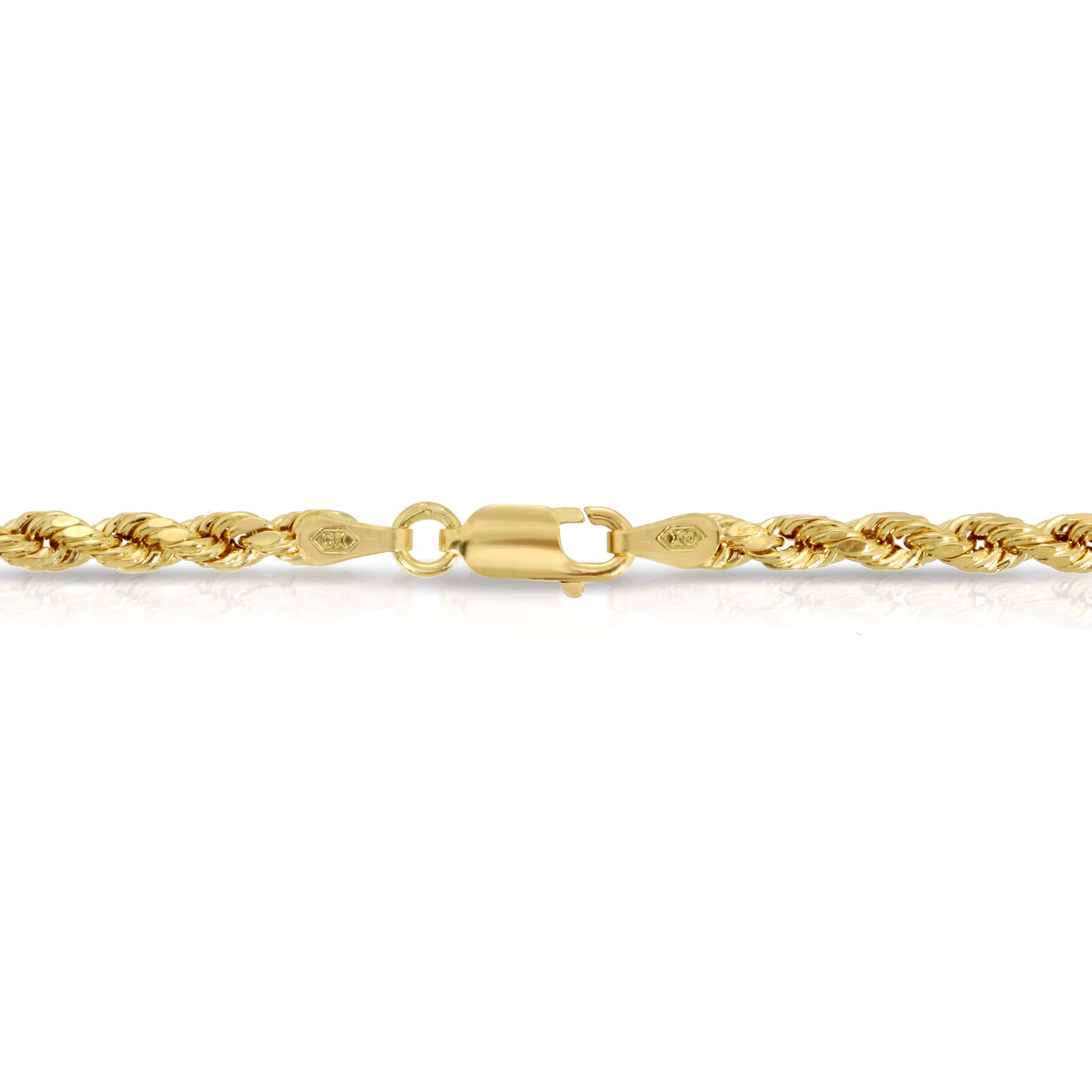 3.0MM D/C ROPE - HOLLOW 14K GOLD CHAIN