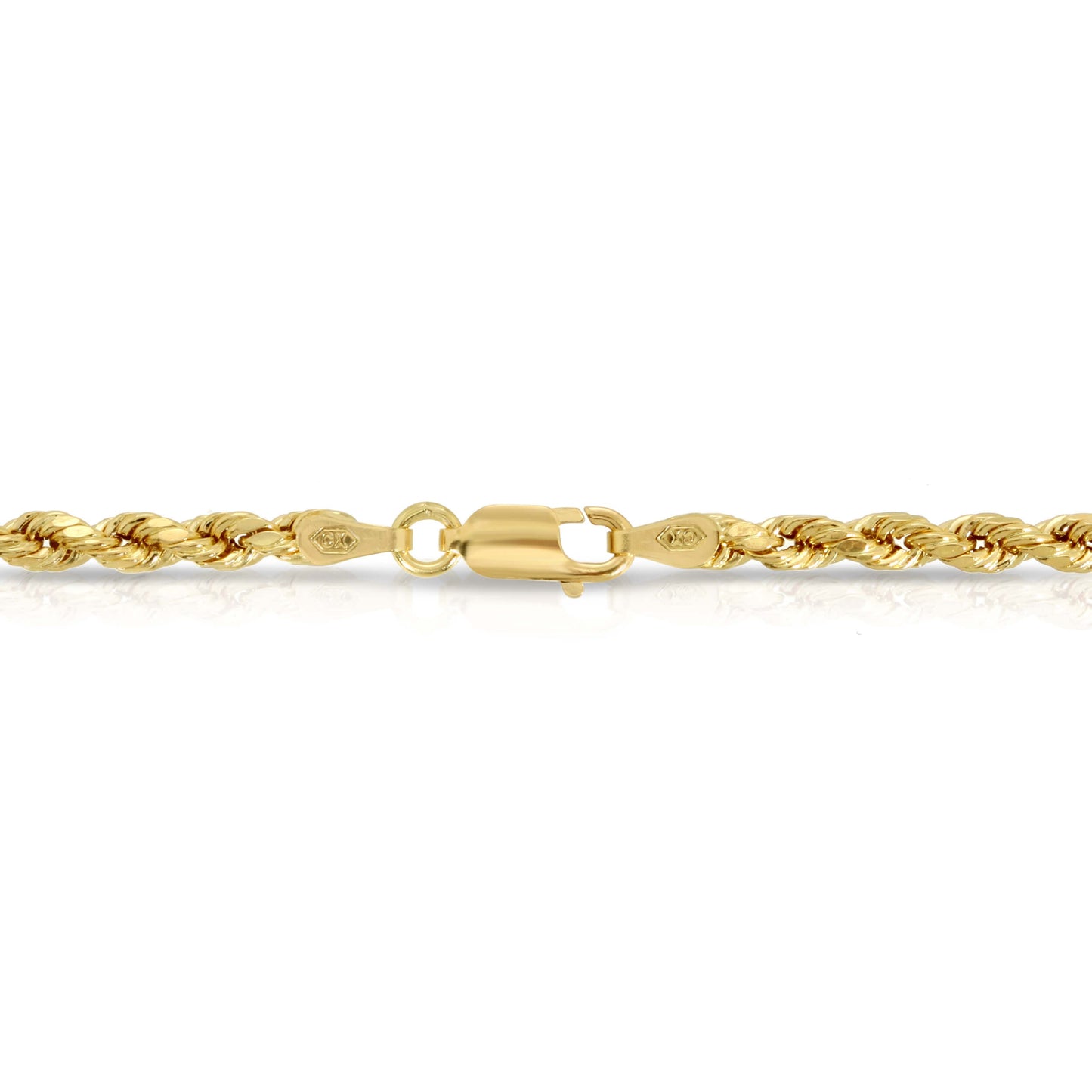 3.0MM D/C ROPE - HOLLOW 14K GOLD CHAIN