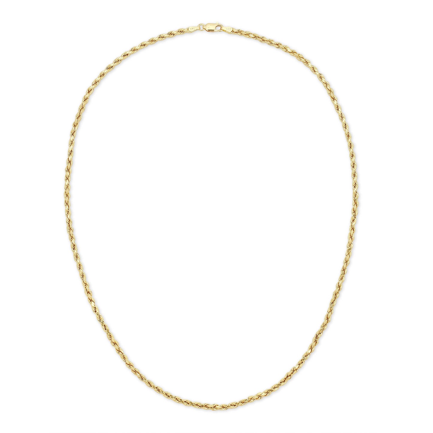 3.0MM D/C ROPE - HOLLOW 14K GOLD CHAIN