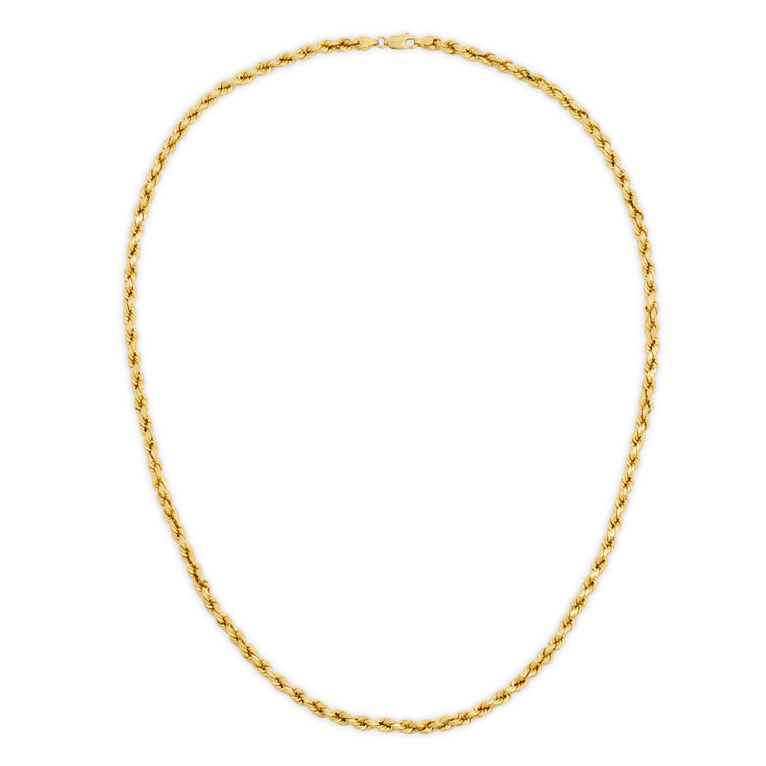 4.0MM D/C ROPE - HOLLOW 10K GOLD CHAIN