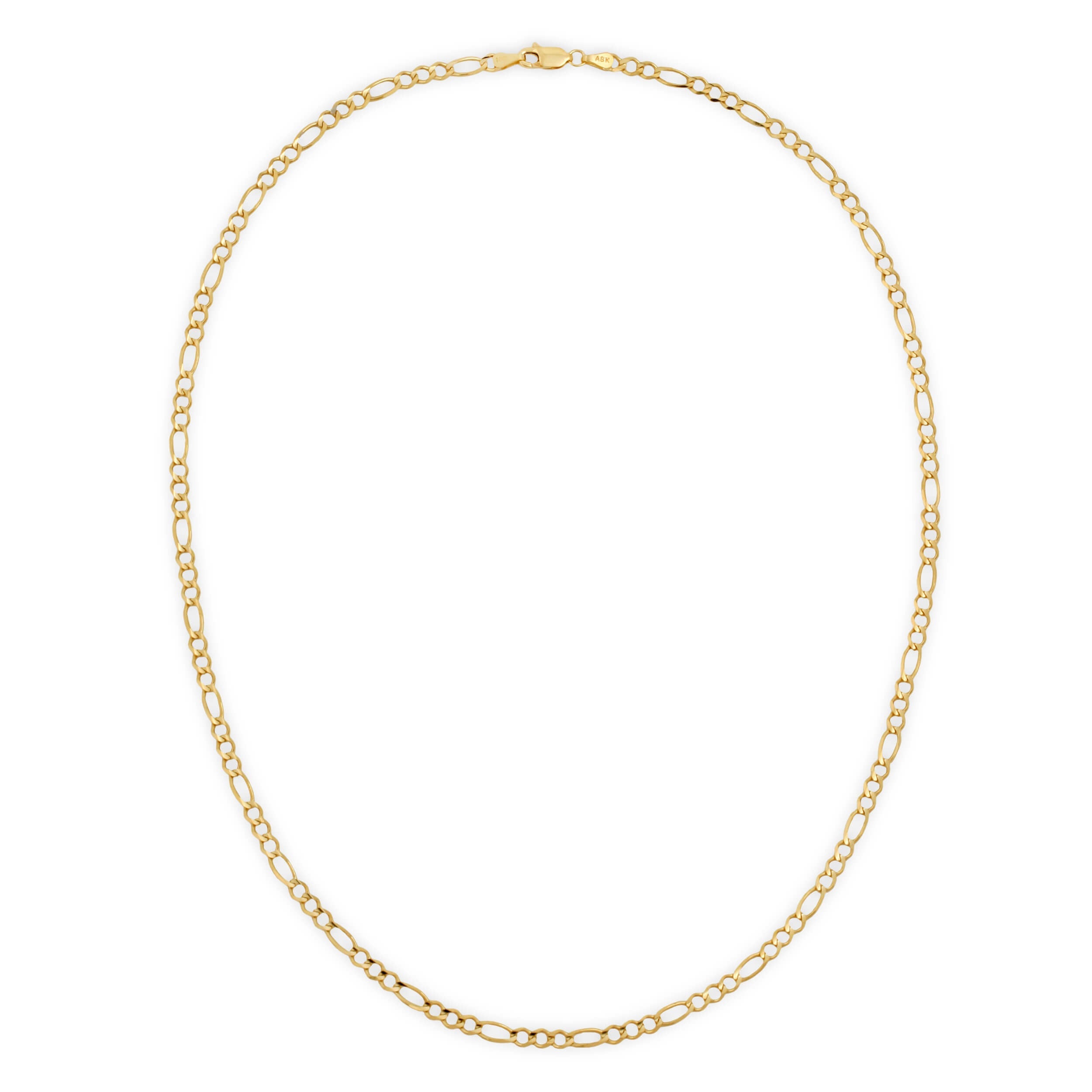 4.0MM FIGARO - SOLID 10K GOLD CHAIN