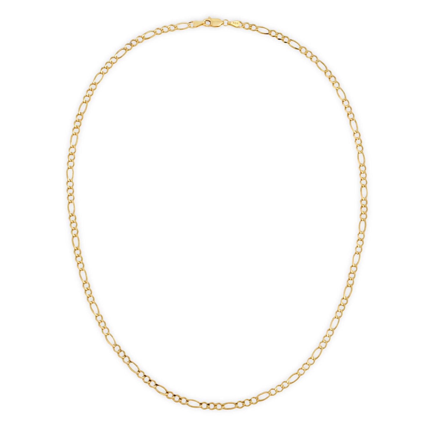 4.0MM FIGARO - SOLID 10K GOLD CHAIN