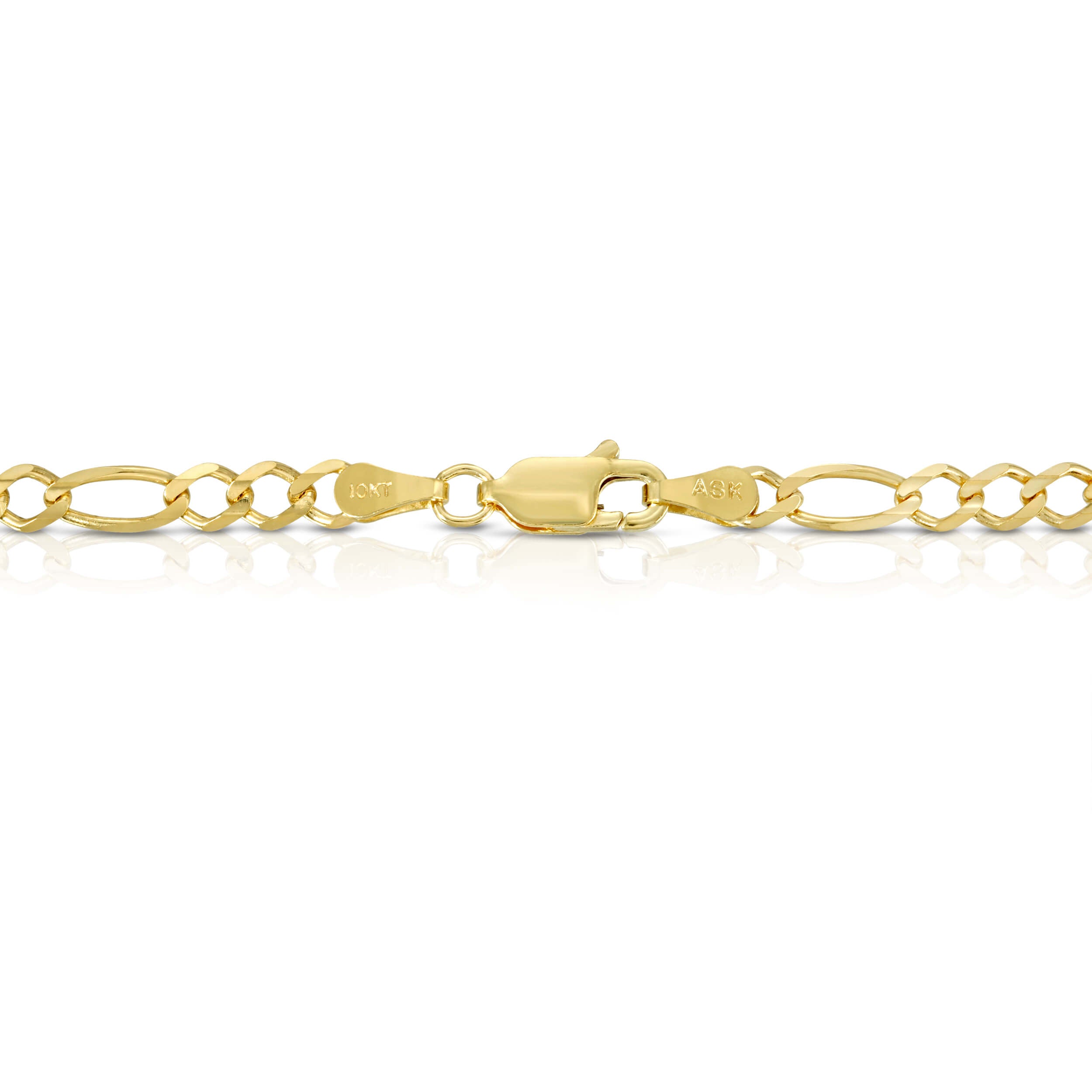 4.0MM FIGARO - SOLID 10K GOLD CHAIN