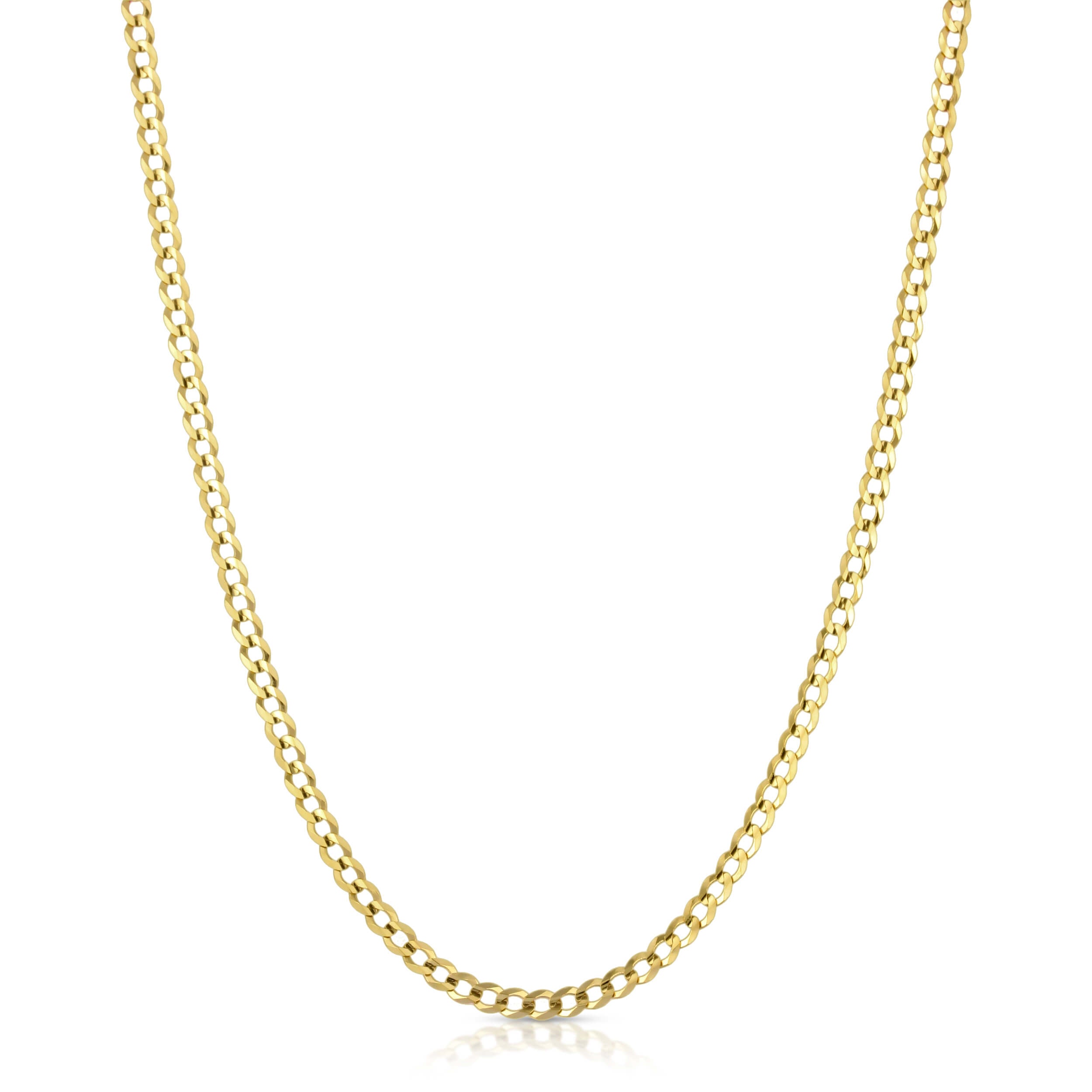 4.0MM CUBAN LINK (FLAT CURB) - SOLID 10K GOLD CHAIN