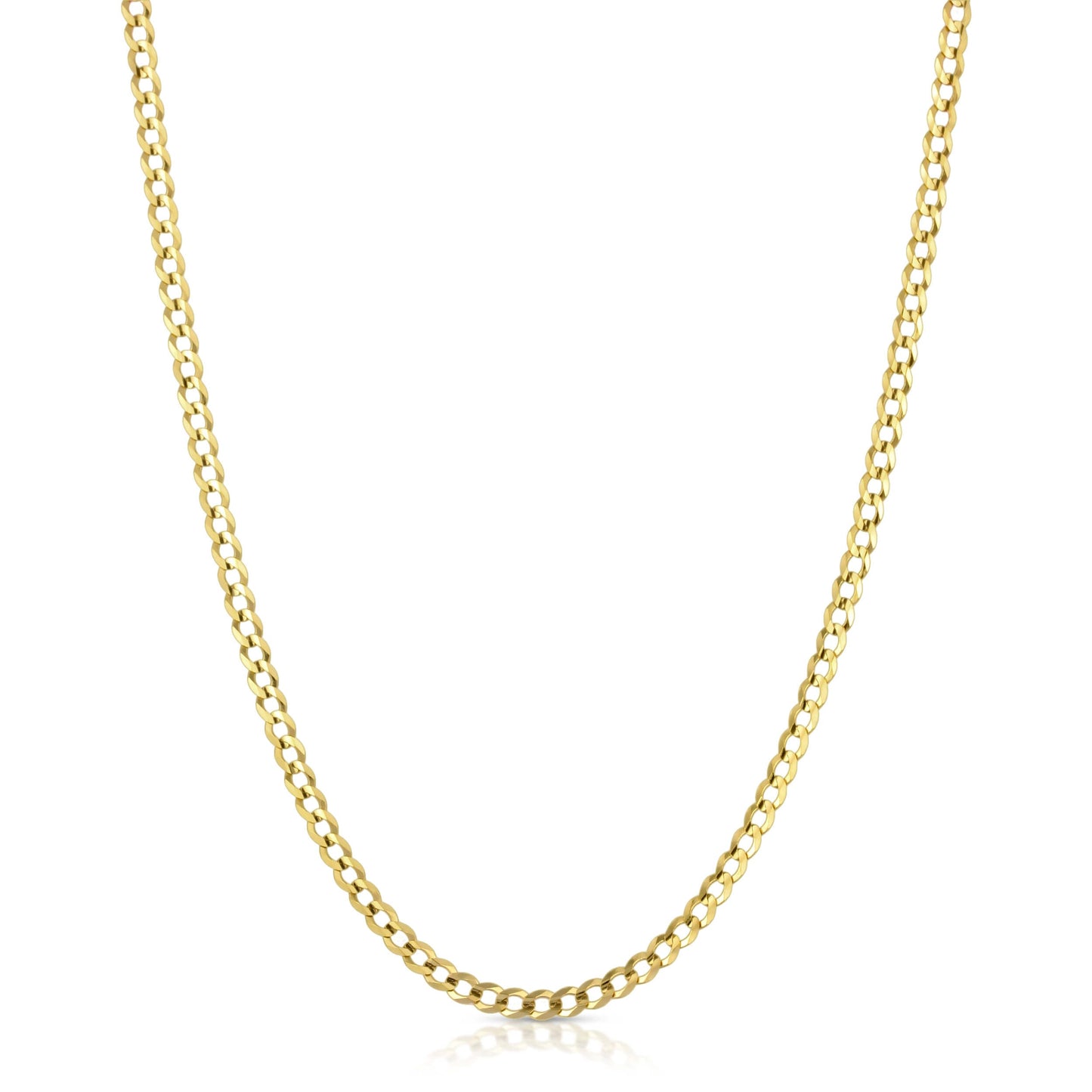 4.0MM CUBAN LINK (FLAT CURB) - SOLID 10K GOLD CHAIN