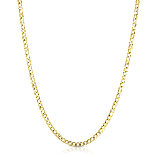 4.0MM CUBAN LINK (FLAT CURB) - SOLID 10K GOLD CHAIN