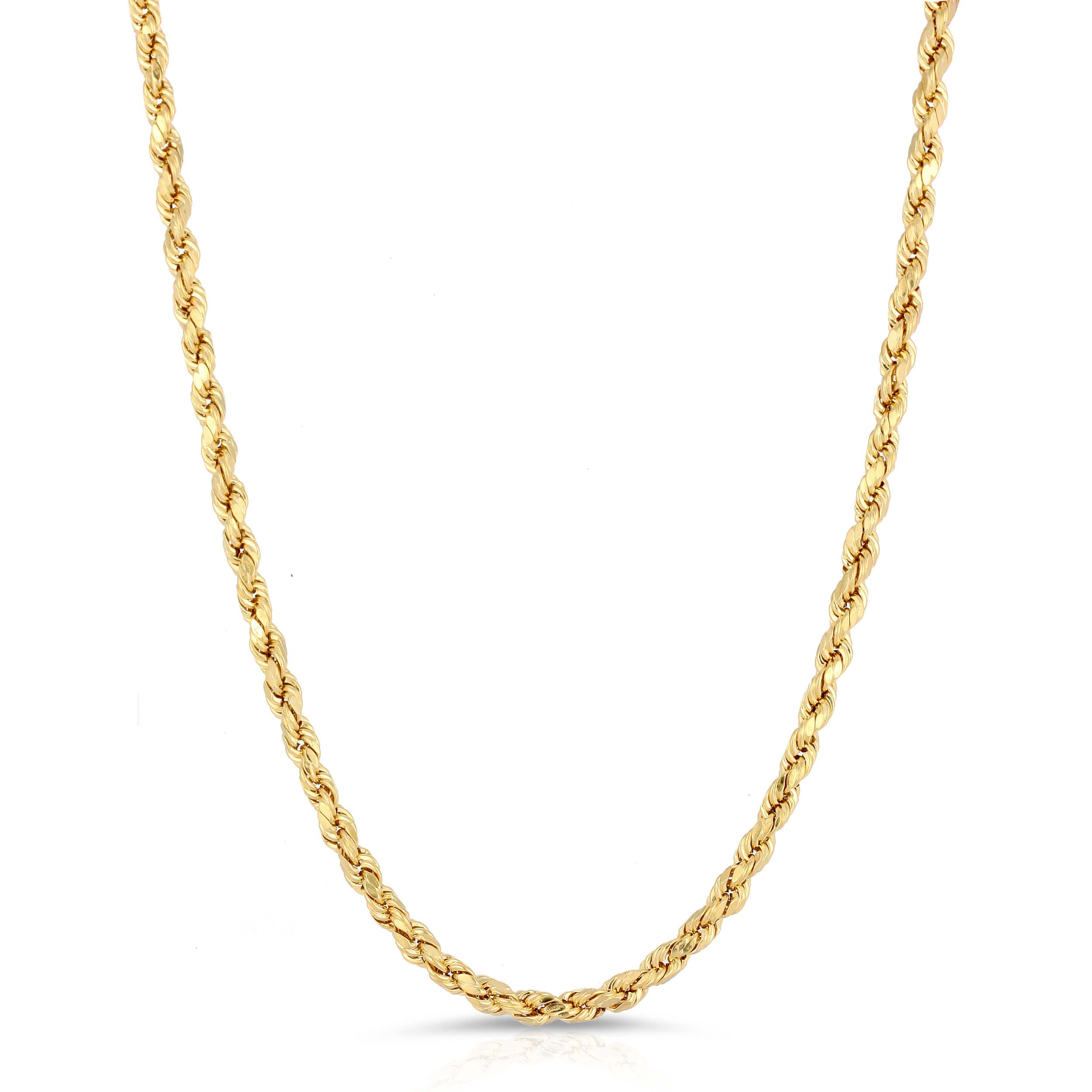 4.0MM D/C ROPE - HOLLOW 14K GOLD CHAIN