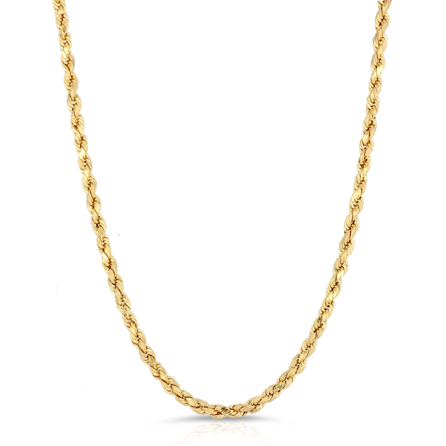 4.0MM D/C ROPE - HOLLOW 14K GOLD CHAIN