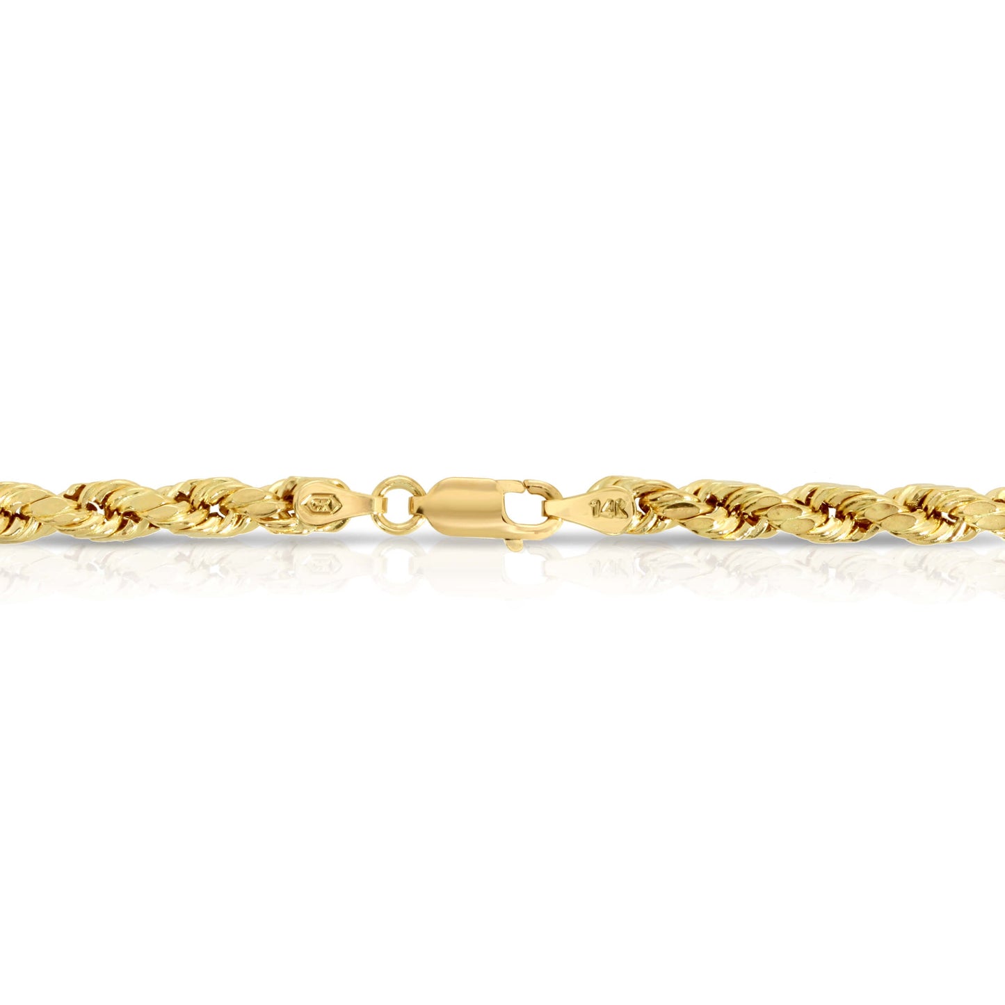 4.0MM D/C ROPE - HOLLOW 14K GOLD CHAIN