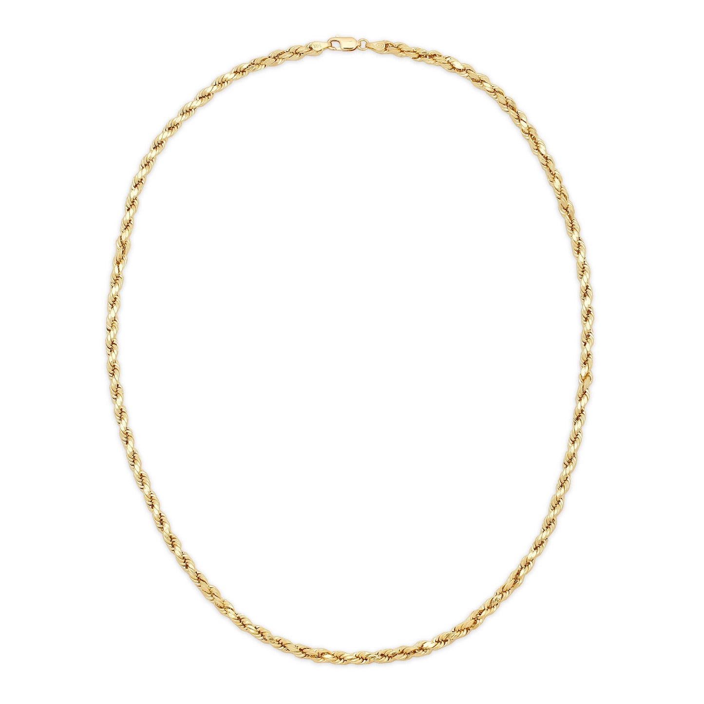4.0MM D/C ROPE - HOLLOW 14K GOLD CHAIN