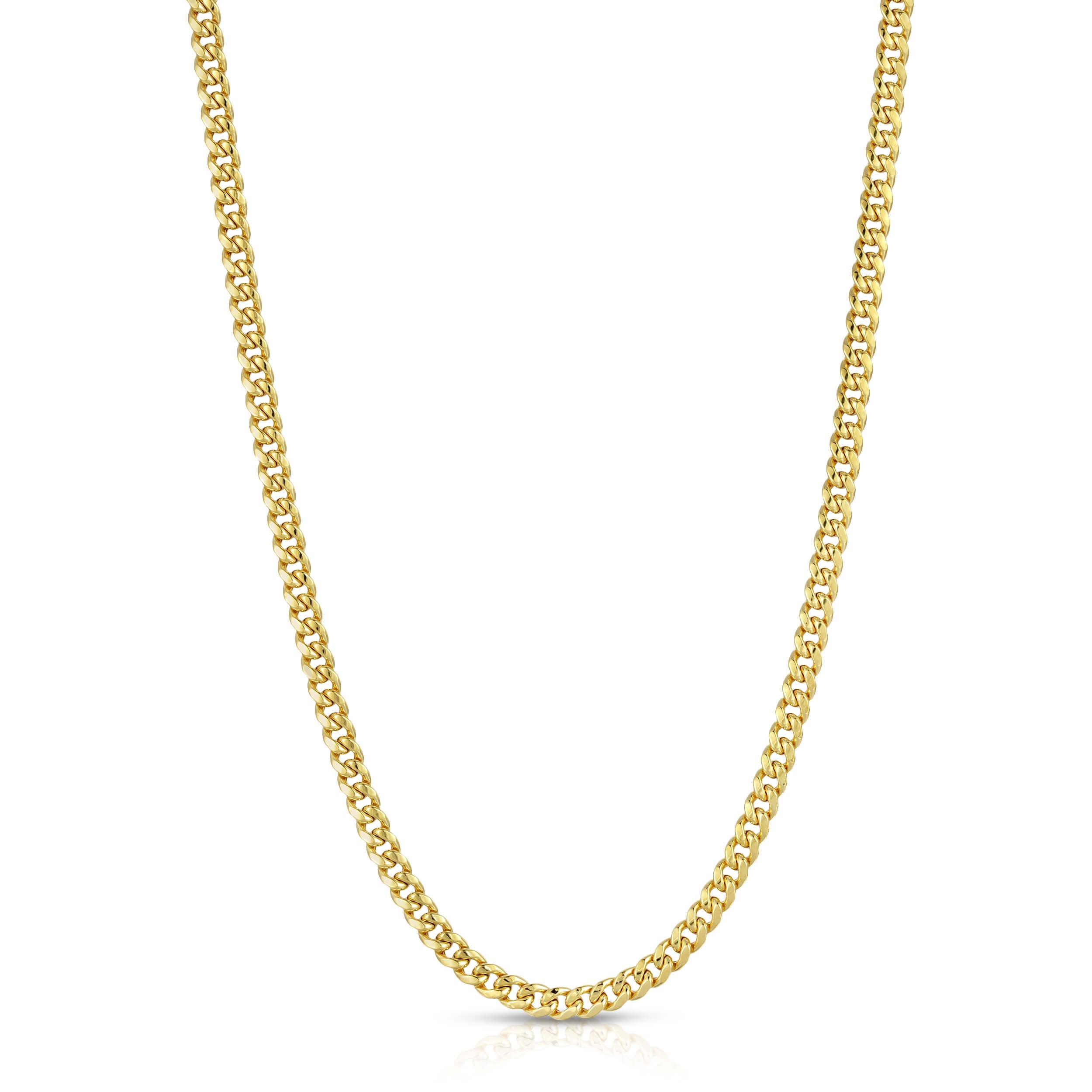 4.5MM MIAMI CUBAN LINK - HOLLOW 10K GOLD CHAIN - BOX CLASP LOCK