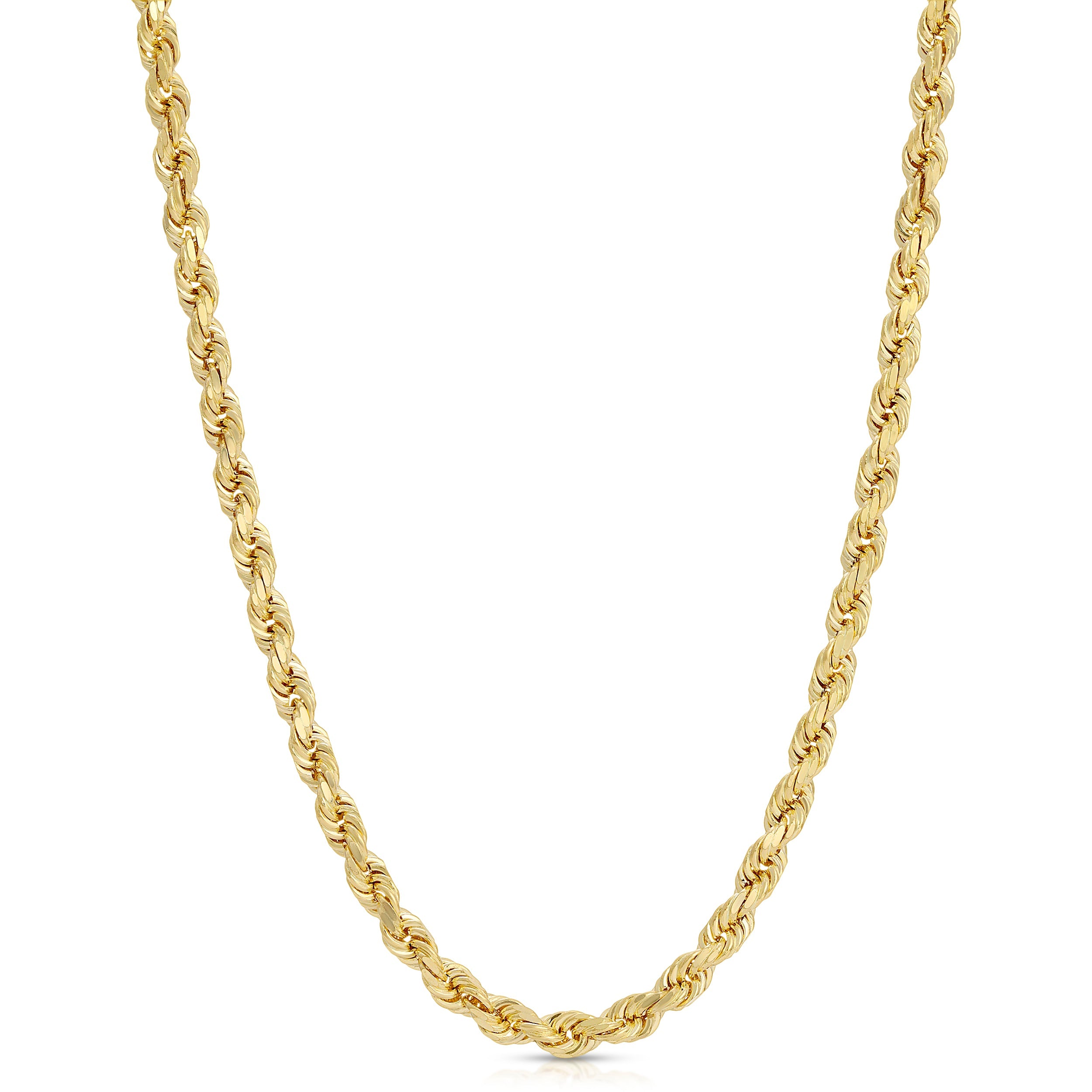4.0MM D/C ROPE - SOLID 10K GOLD CHAIN
