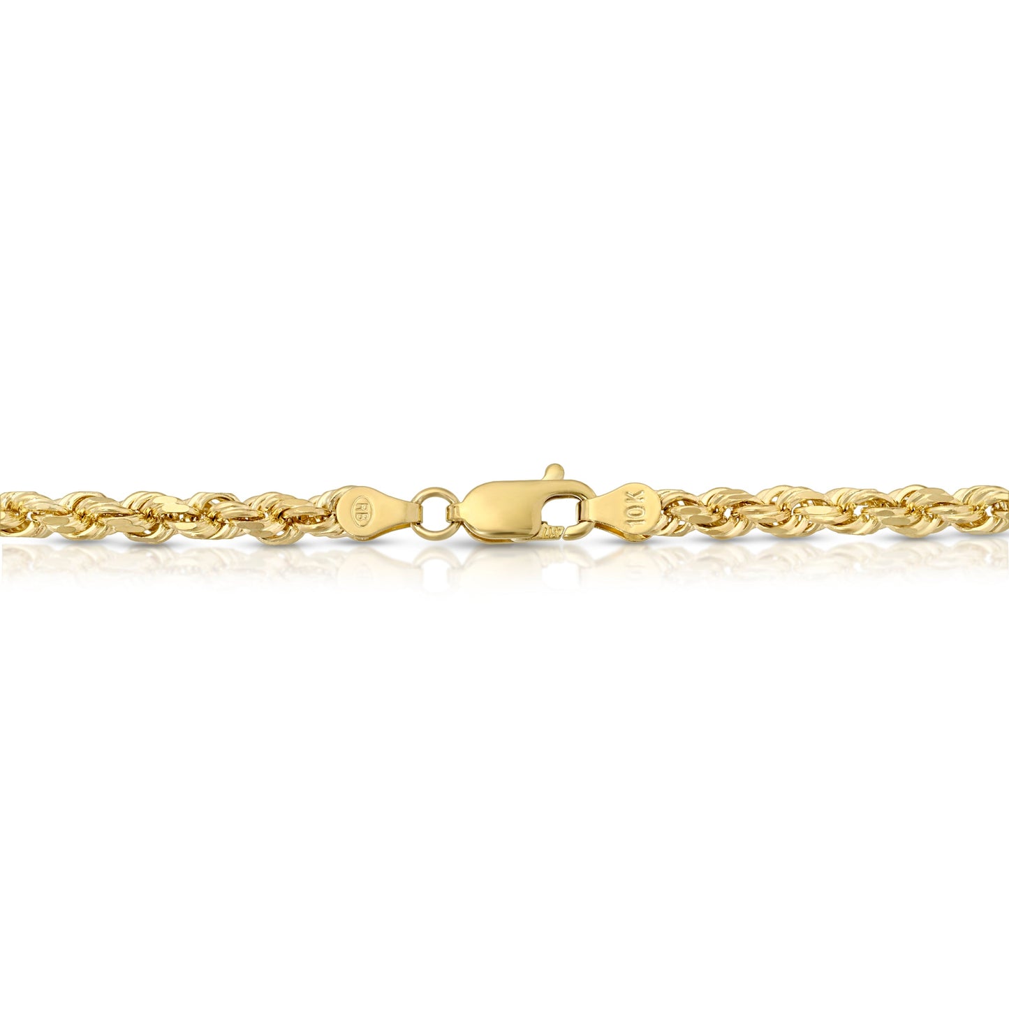 4.0MM D/C ROPE - SOLID 10K GOLD CHAIN