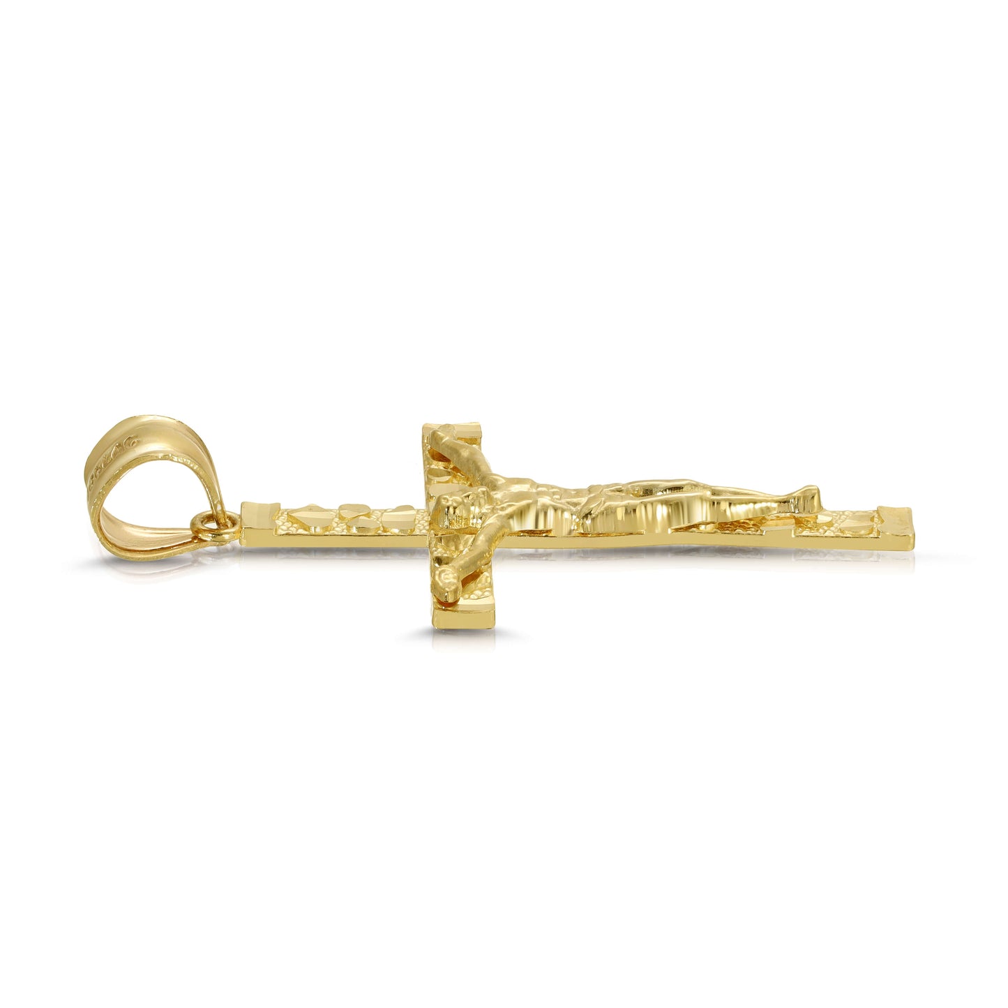 Gold Nugget Cross Pendant (P83)