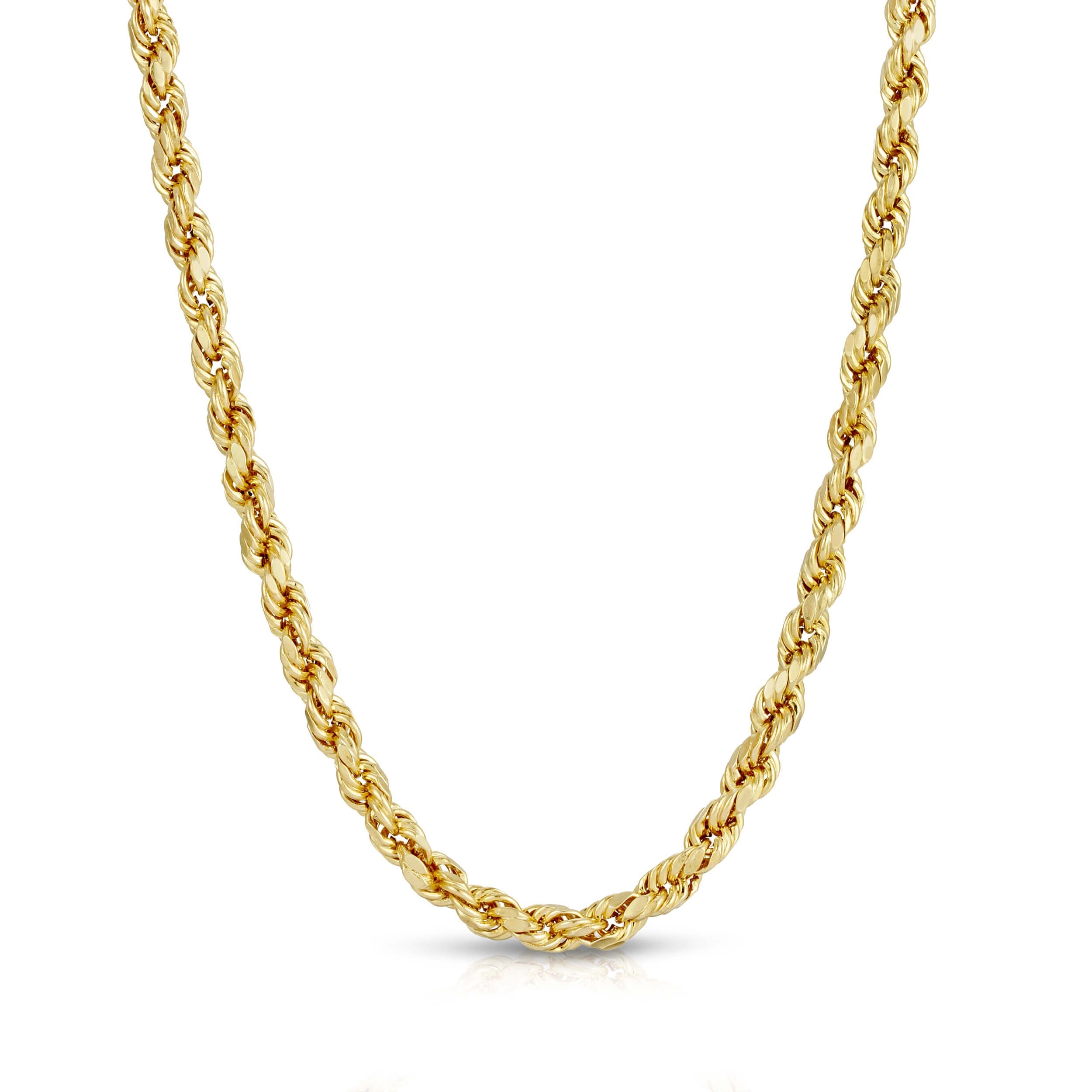 5.0MM D/C ROPE - HOLLOW 10K GOLD CHAIN