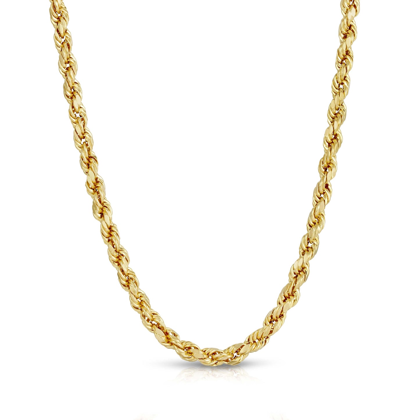 5.0MM D/C ROPE - HOLLOW 10K GOLD CHAIN