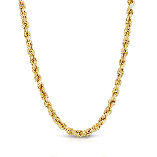 5.0MM D/C ROPE - HOLLOW 10K GOLD CHAIN