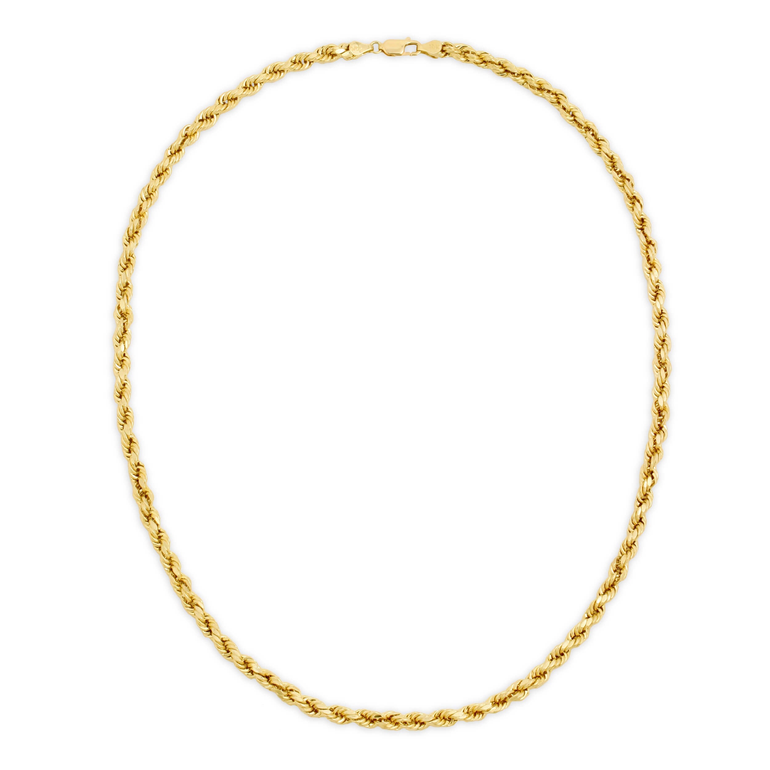 5.0MM D/C ROPE - HOLLOW 10K GOLD CHAIN