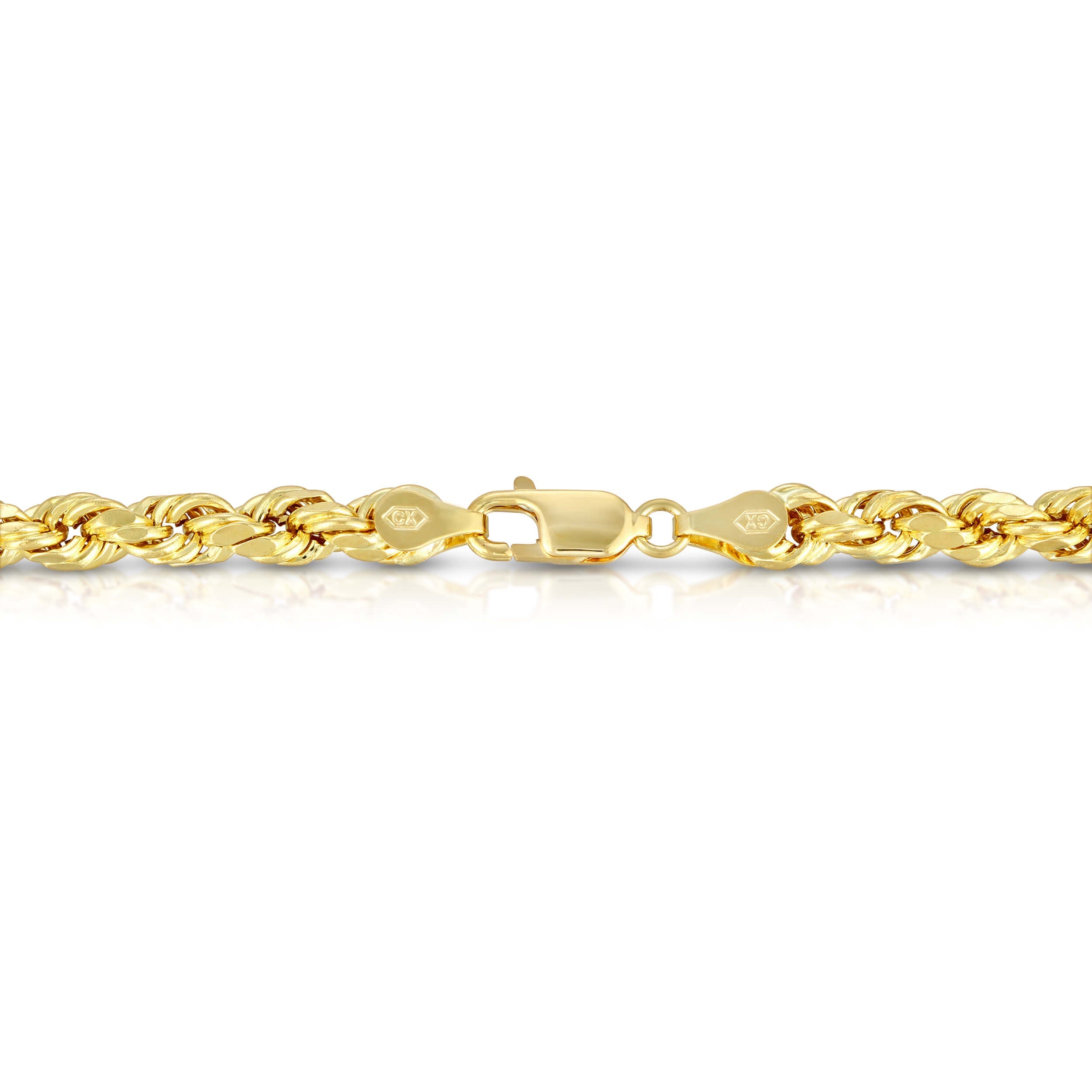 5.0MM D/C ROPE - HOLLOW 10K GOLD CHAIN