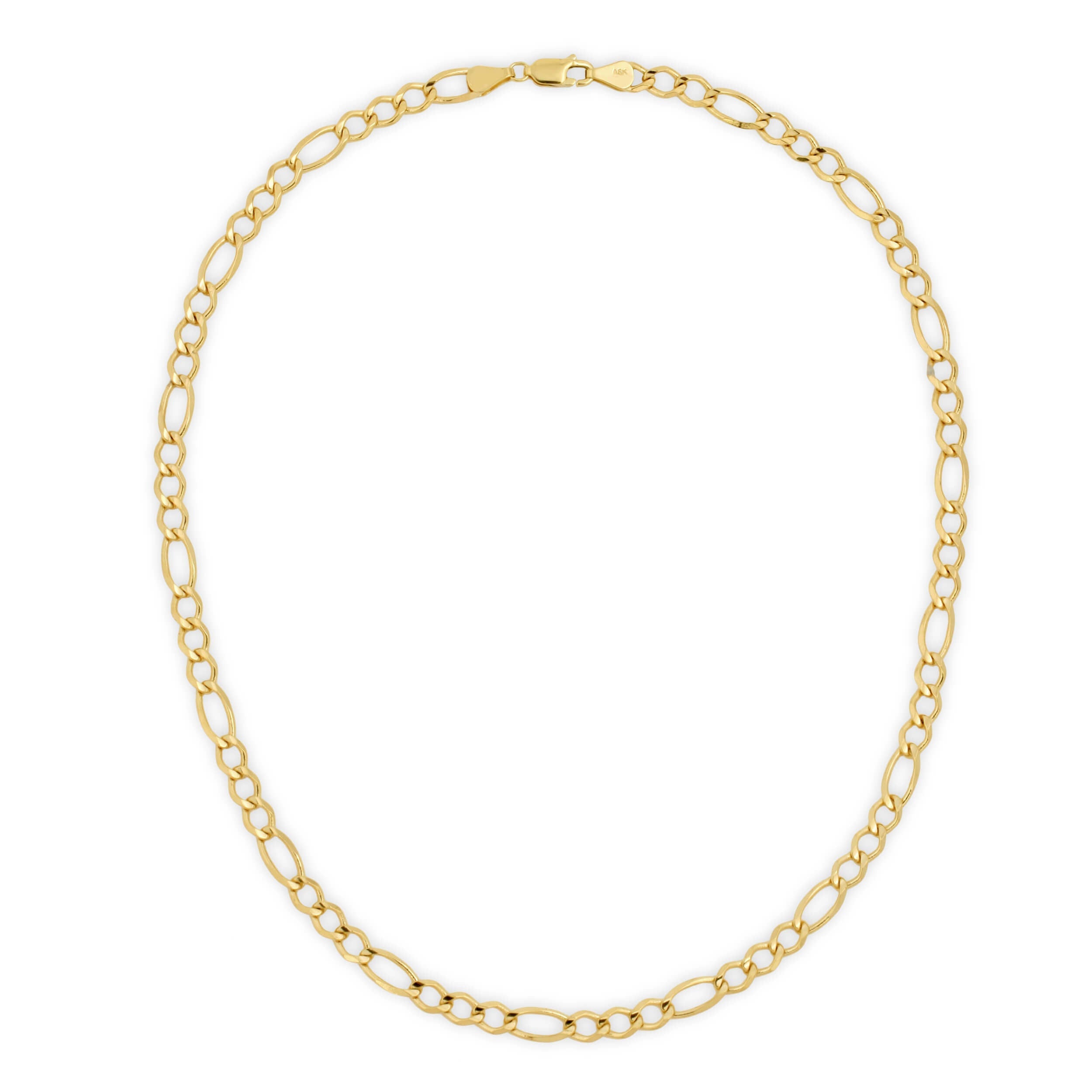 5.0MM FIGARO - SOLID 10K GOLD CHAIN