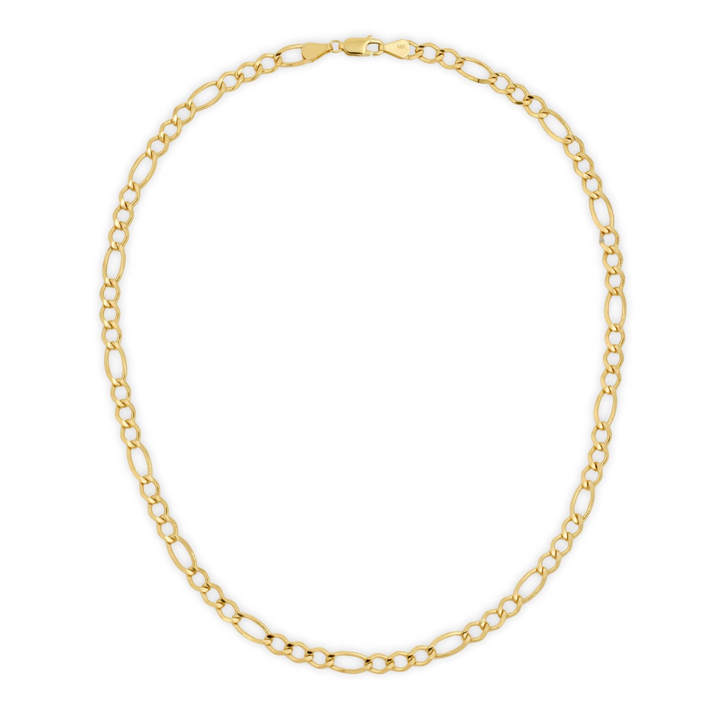 5.0MM FIGARO - SOLID 10K GOLD CHAIN