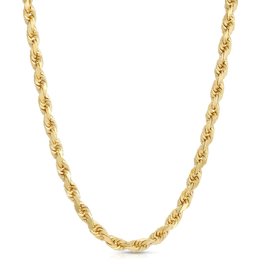 5.0MM D/C ROPE - SOLID 14K GOLD CHAIN