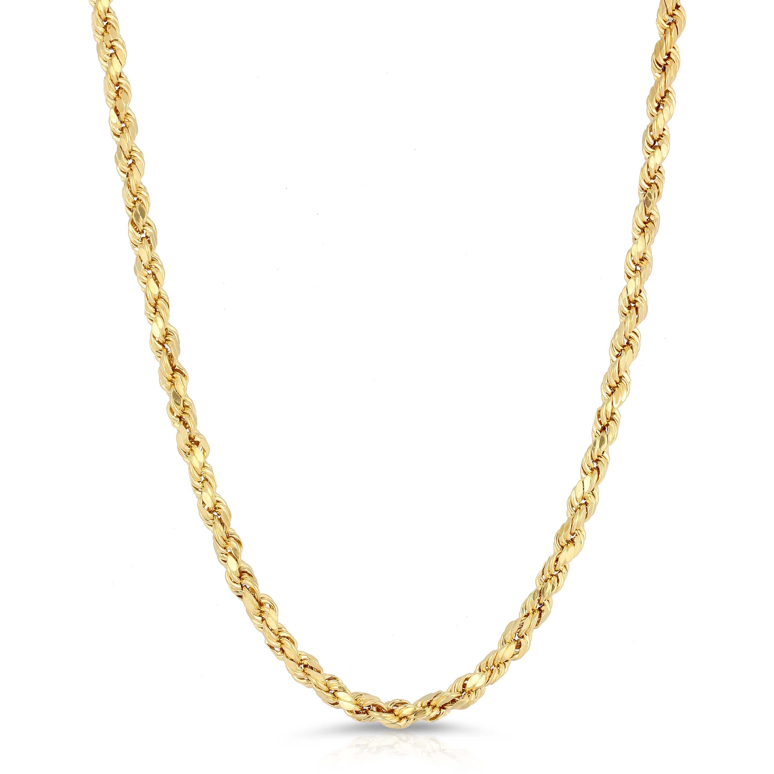 5.0MM D/C ROPE - HOLLOW 14K GOLD CHAIN