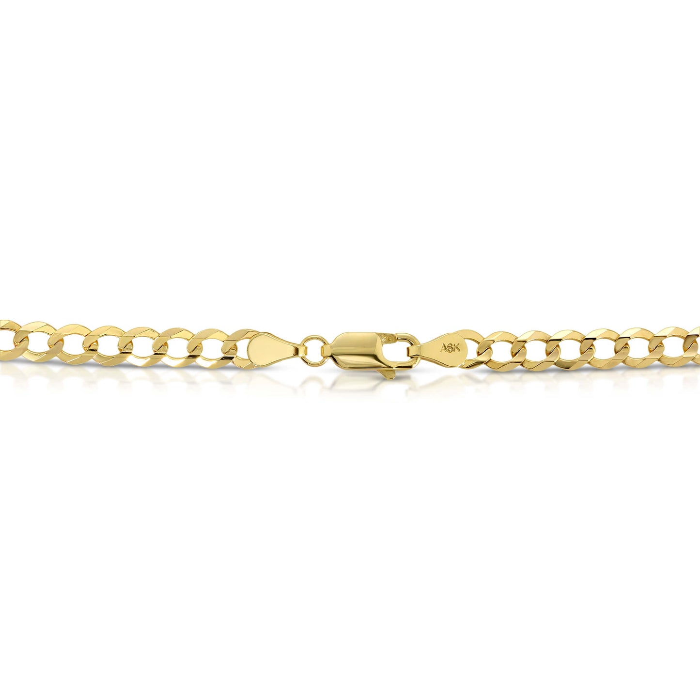 5.0MM CUBAN LINK (FLAT CURB) - SOLID 10K GOLD CHAIN