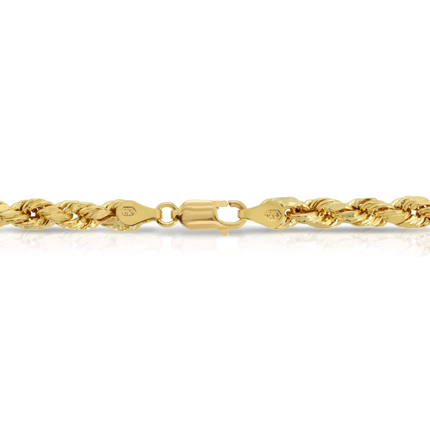 5.0MM D/C ROPE - HOLLOW 14K GOLD CHAIN