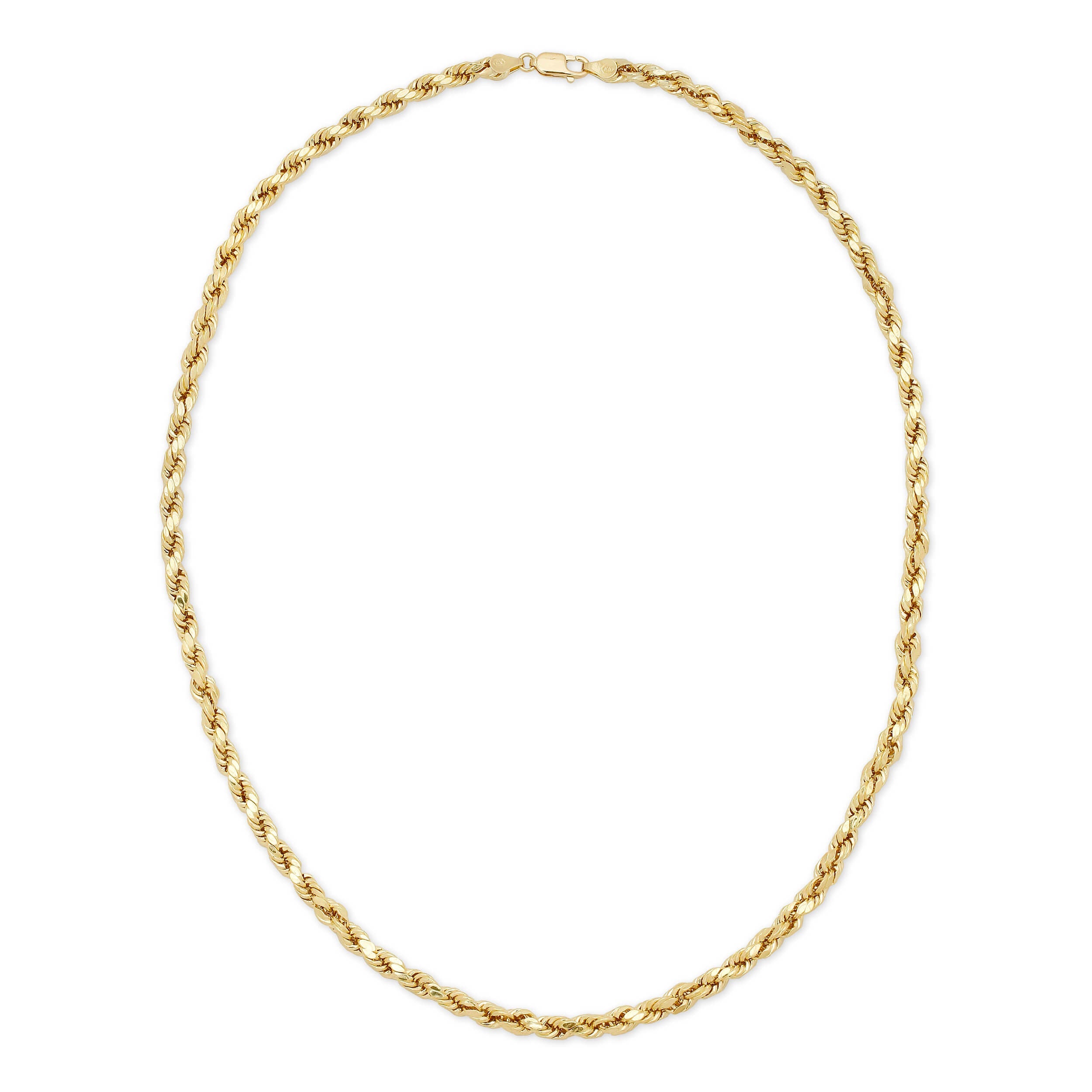 5.0MM D/C ROPE - HOLLOW 14K GOLD CHAIN