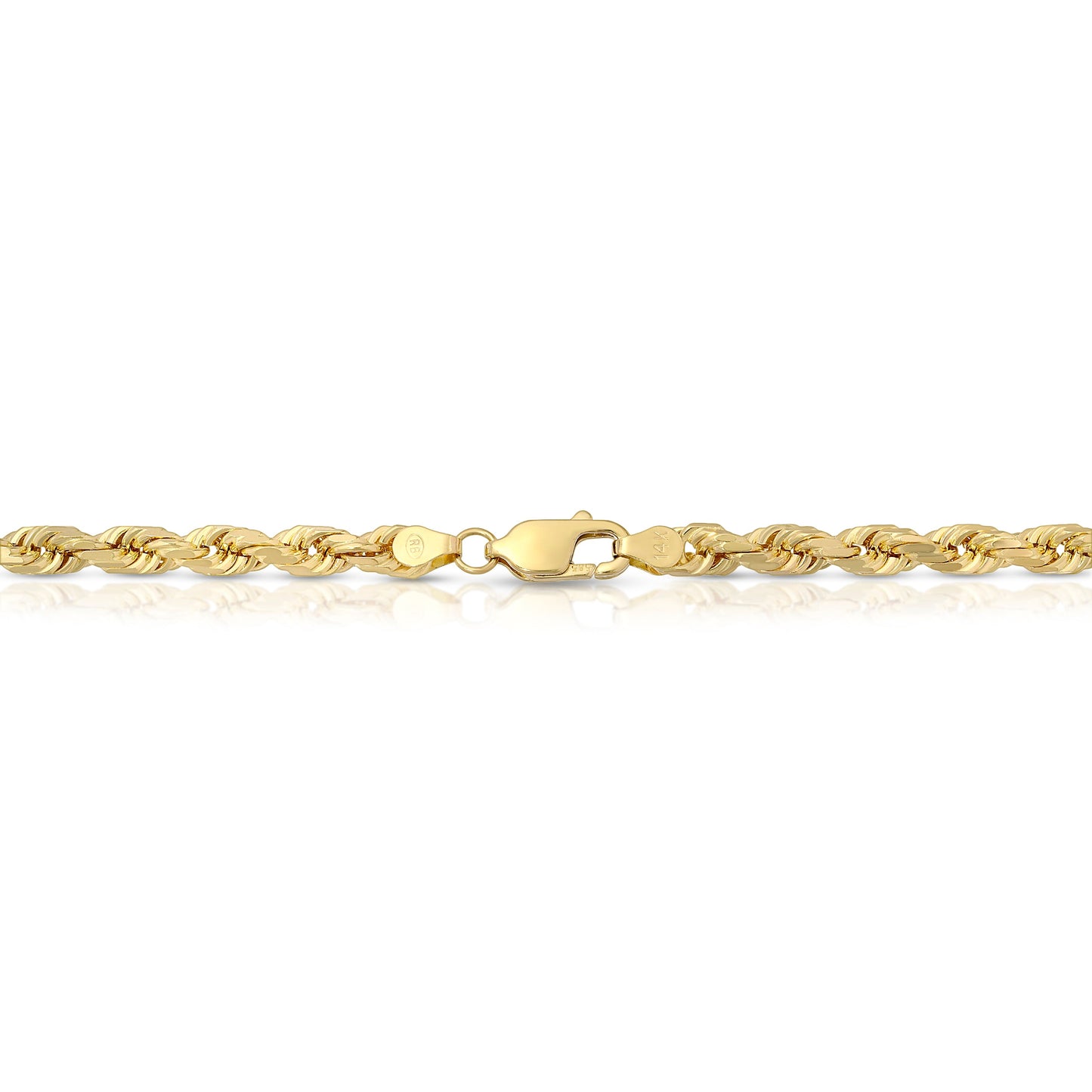 5.0MM D/C ROPE - SOLID 14K GOLD CHAIN